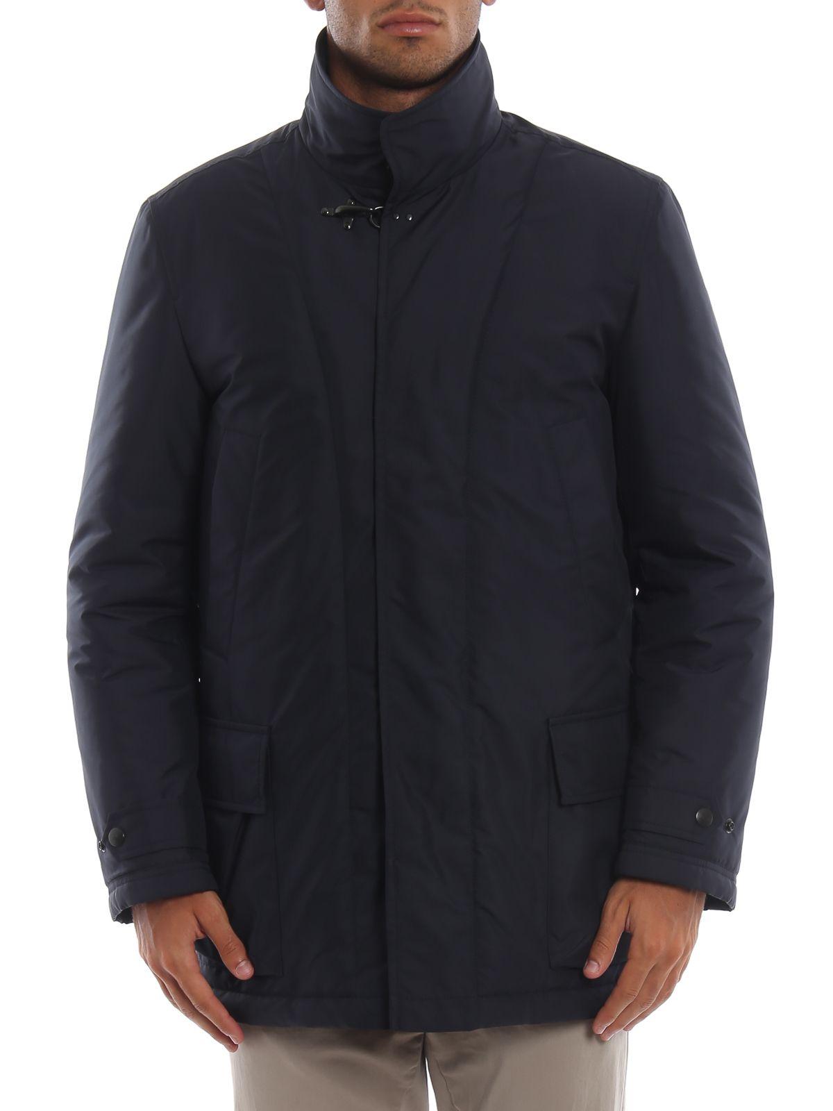 Fay Blue Polyester Outerwear Jacket in Blue for Men - Lyst
