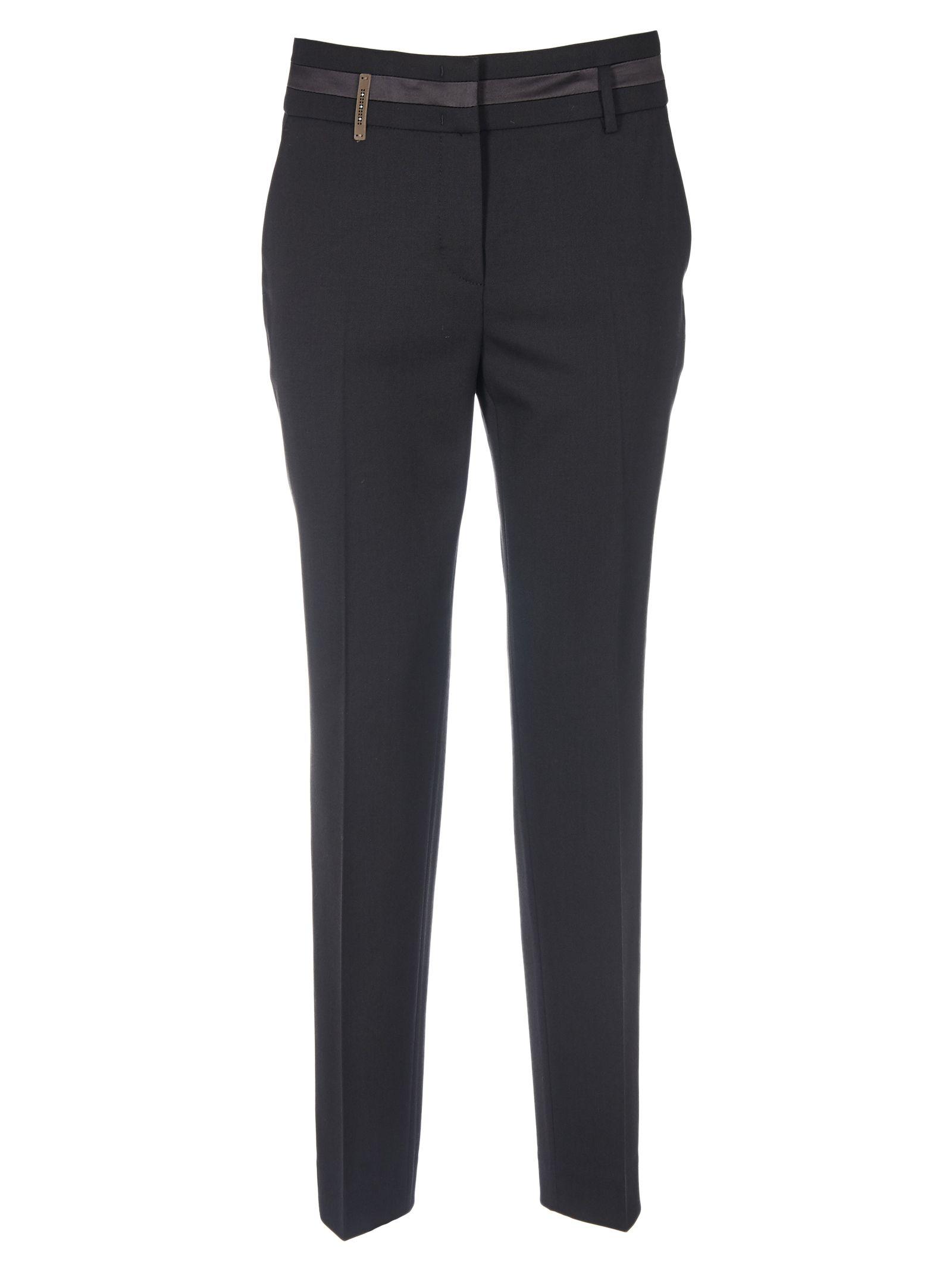 black polyester pants