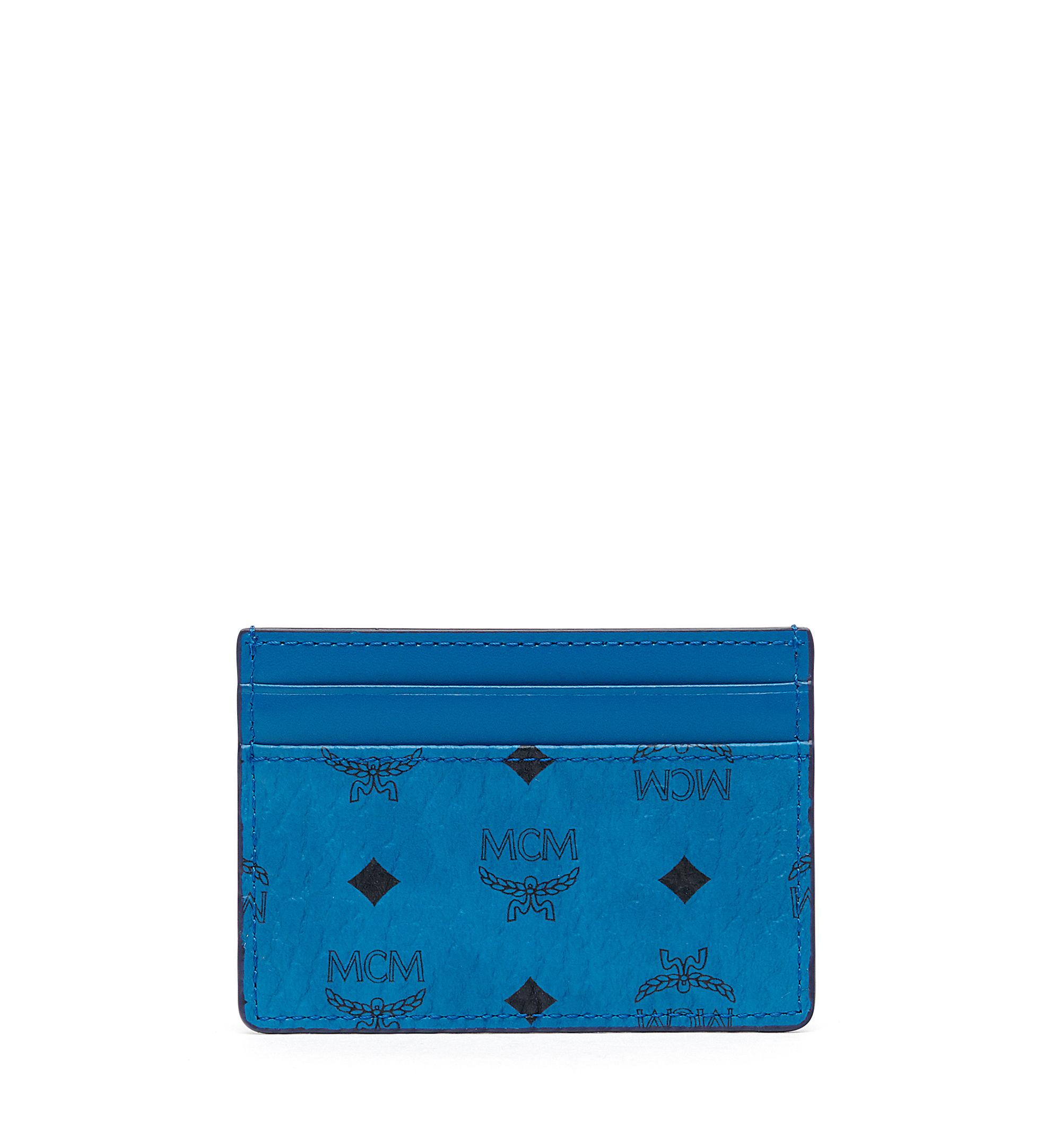 Mcm Claus Card Wallet in Blue | Lyst