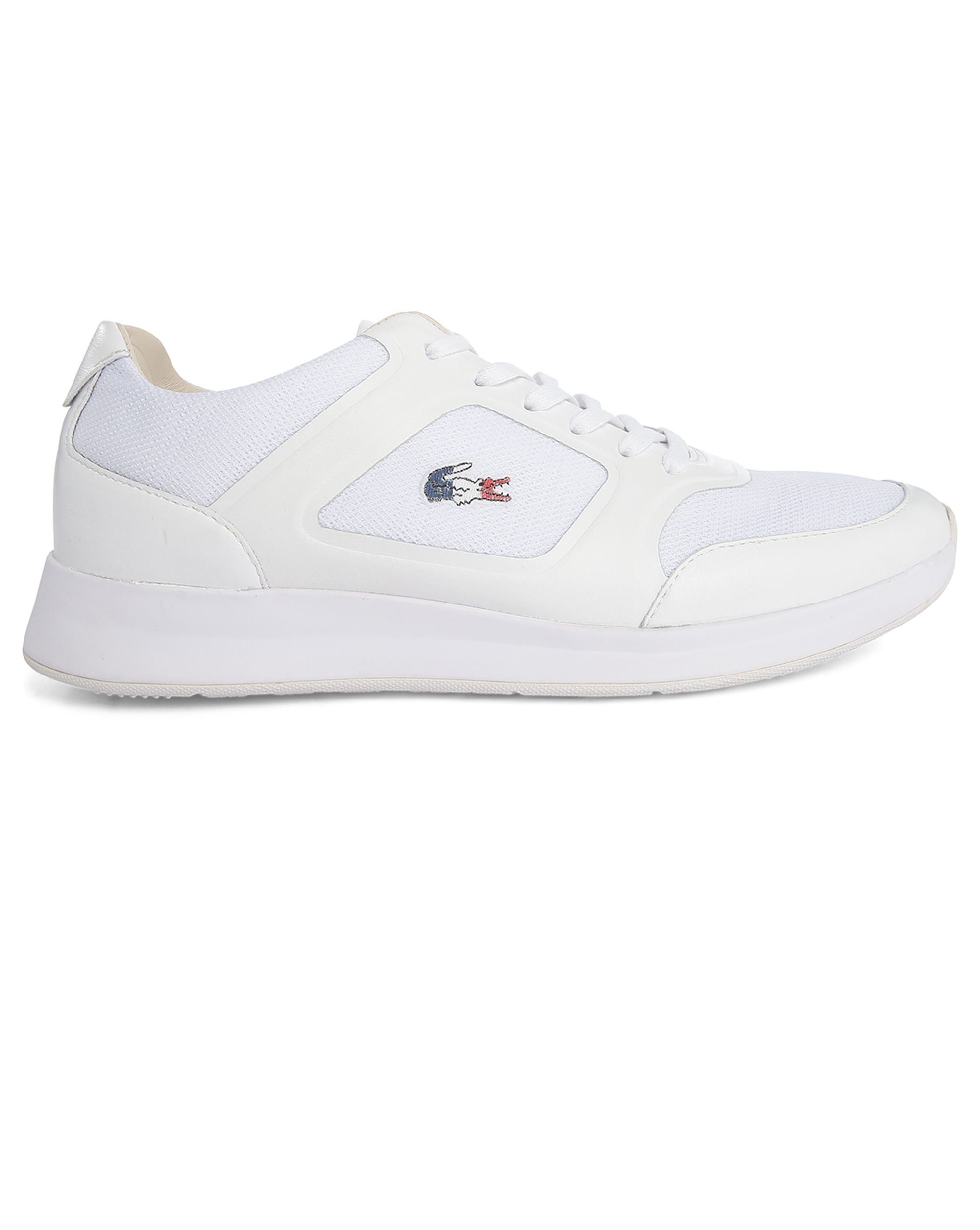 Lacoste  White Joggeur 116 Spm Tricolour Logo Running Shoes for Men 