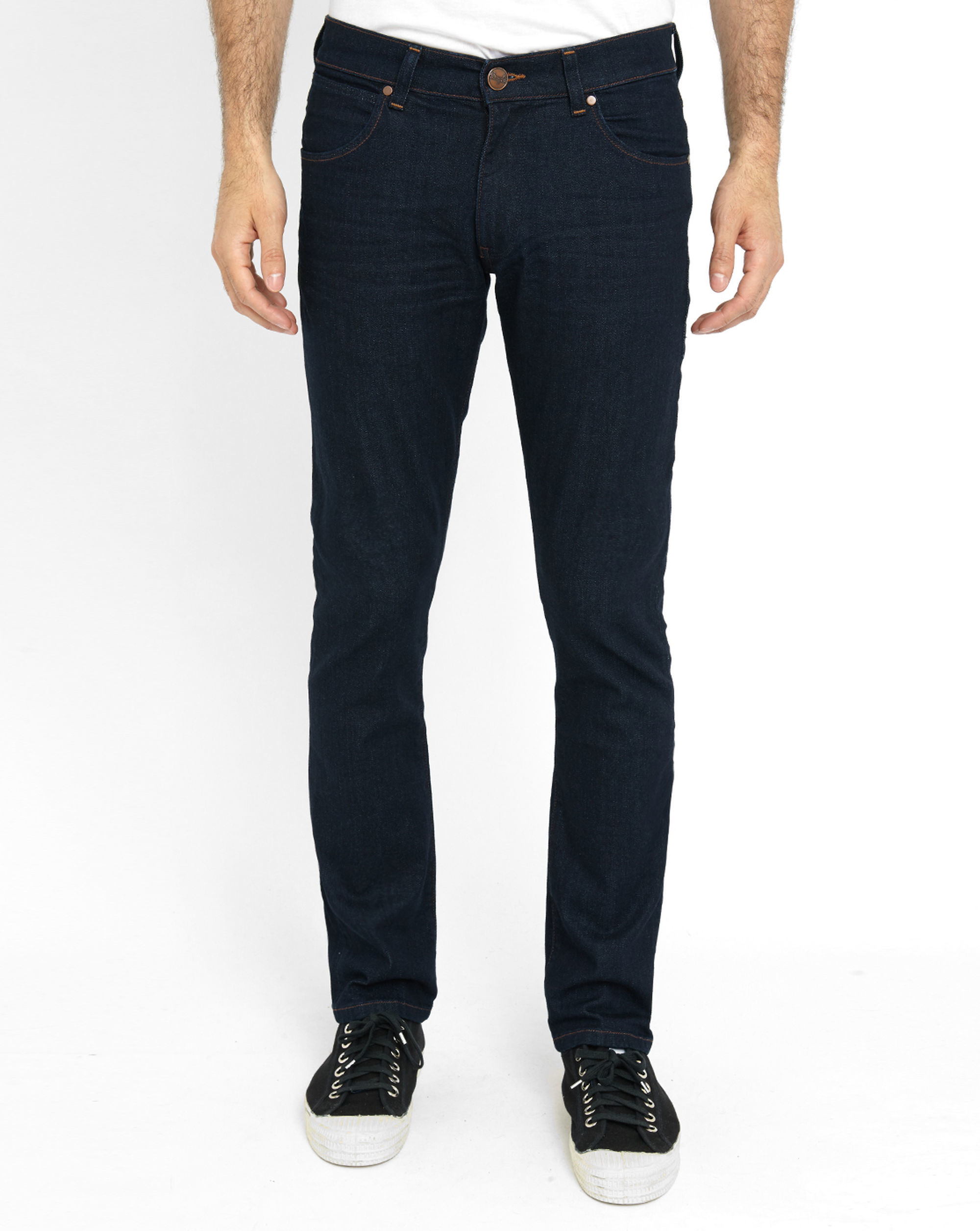 Wrangler Blue Denim Larston Tapered Slim-fit Jeans in Blue for Men | Lyst