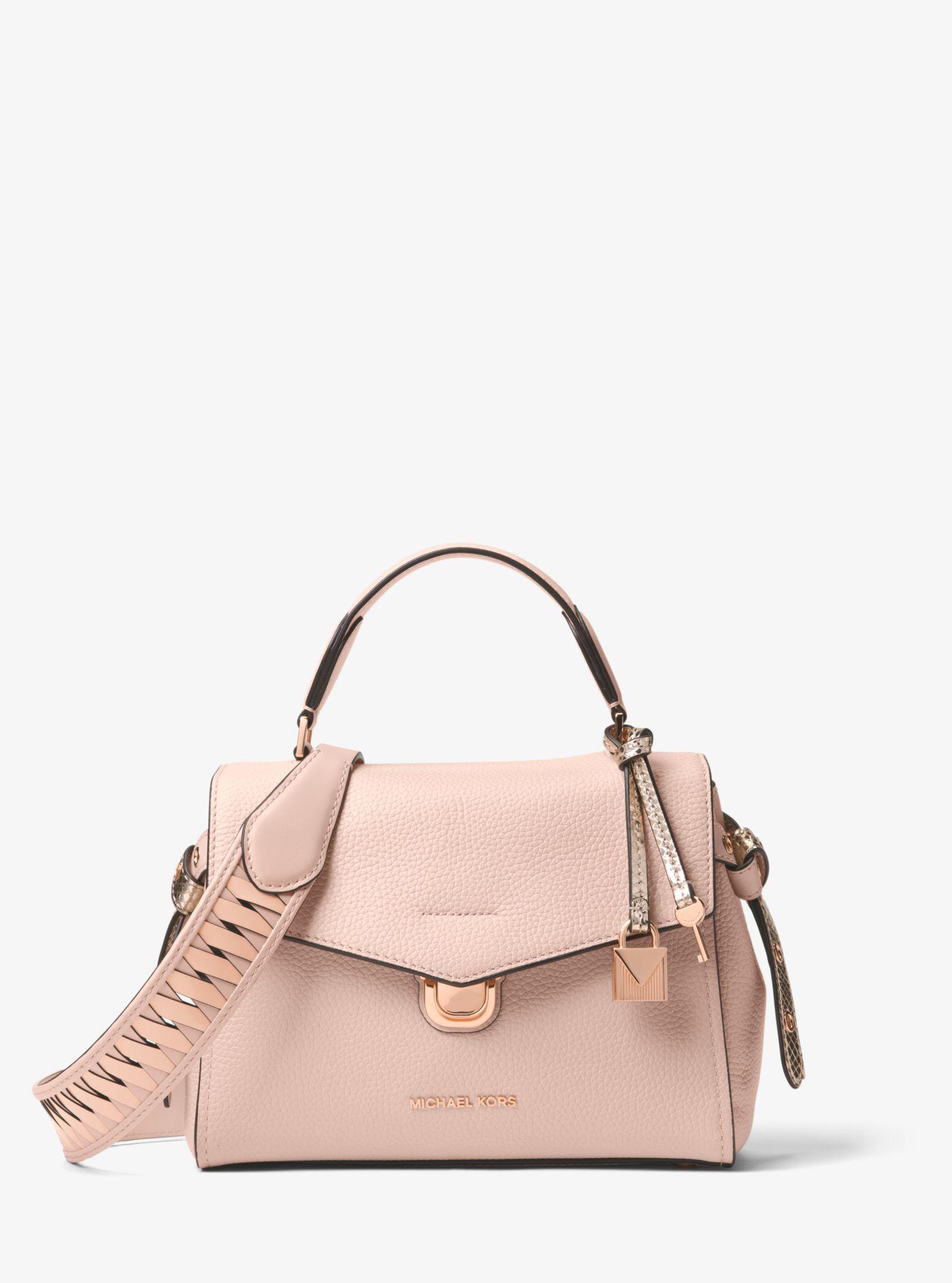 Lyst Michael Kors Woven Leather Handbag Strap In Pink Michael Kors Pink Woven Leather Handbag Strap Lyst View Fullscreen