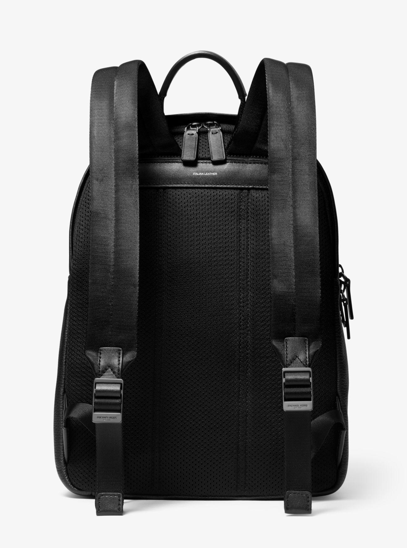 Michael Kors Men's Black Leather Backpack