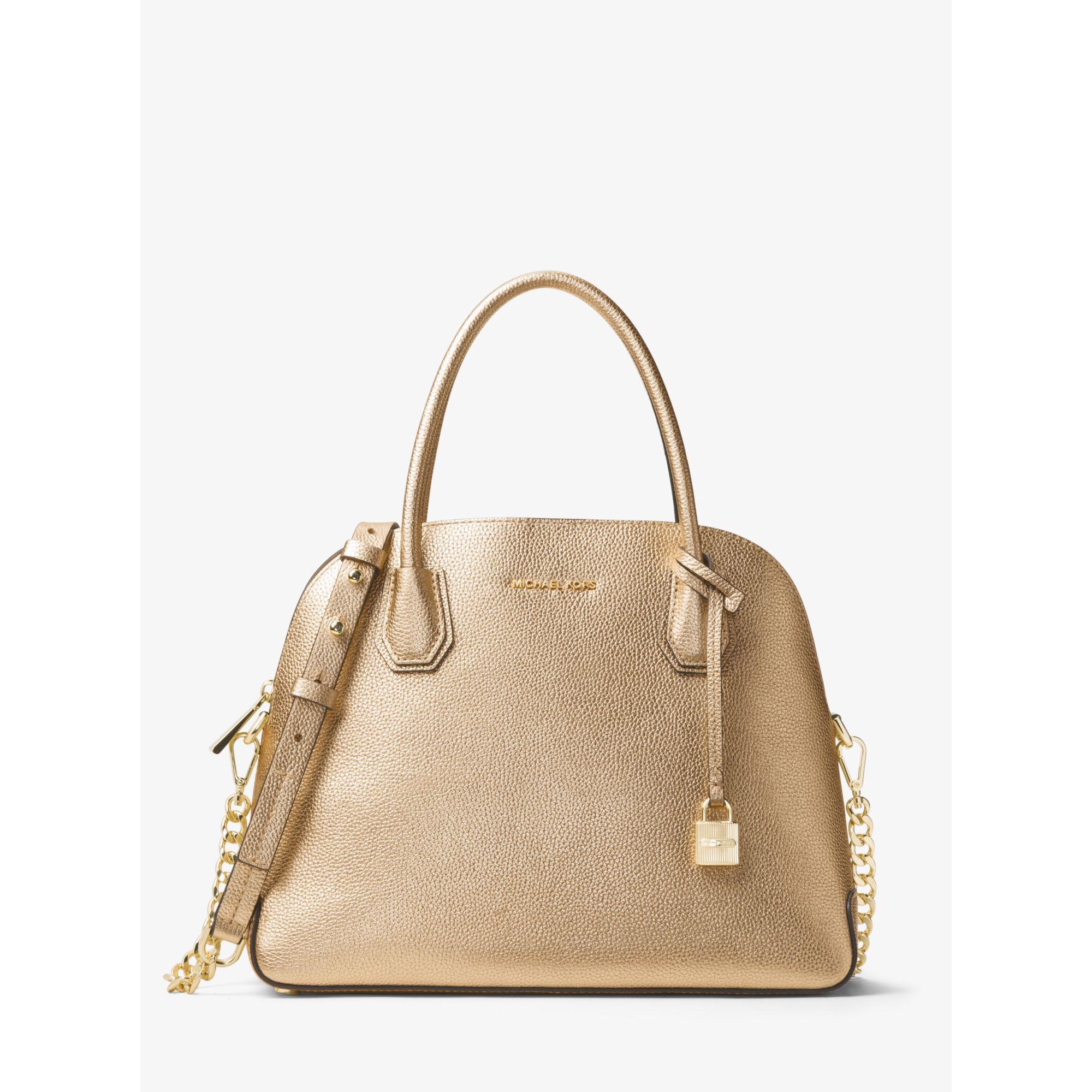 michael kors metallic satchel