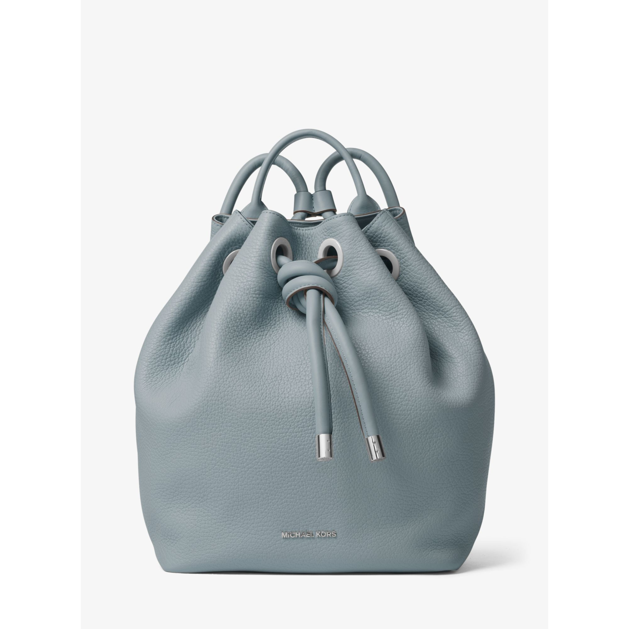 Michael kors dalia large leather backpack in blue lyst