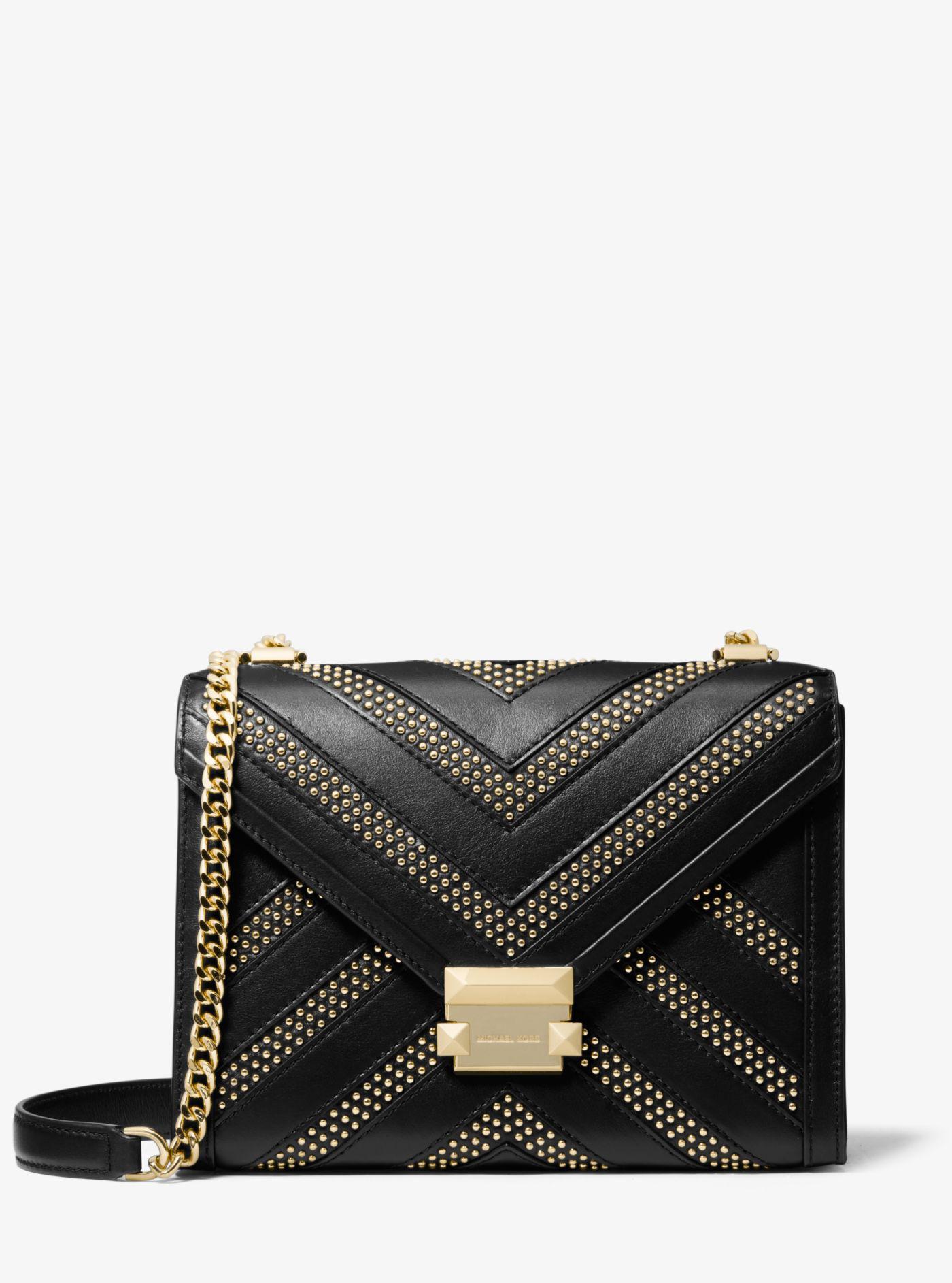 whitney studded shoulder bag