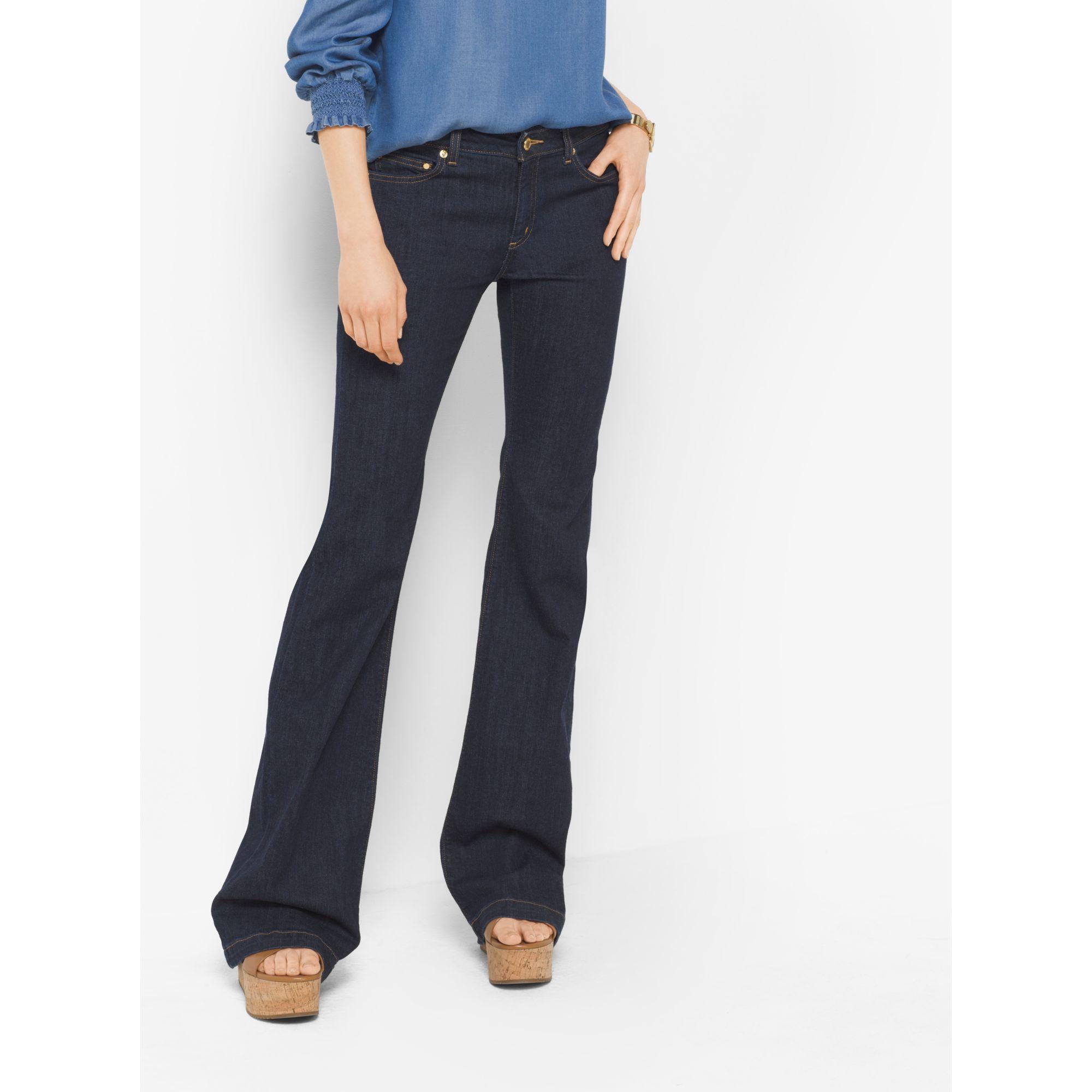 Michael kors Selma Flared Jeans in Blue | Lyst