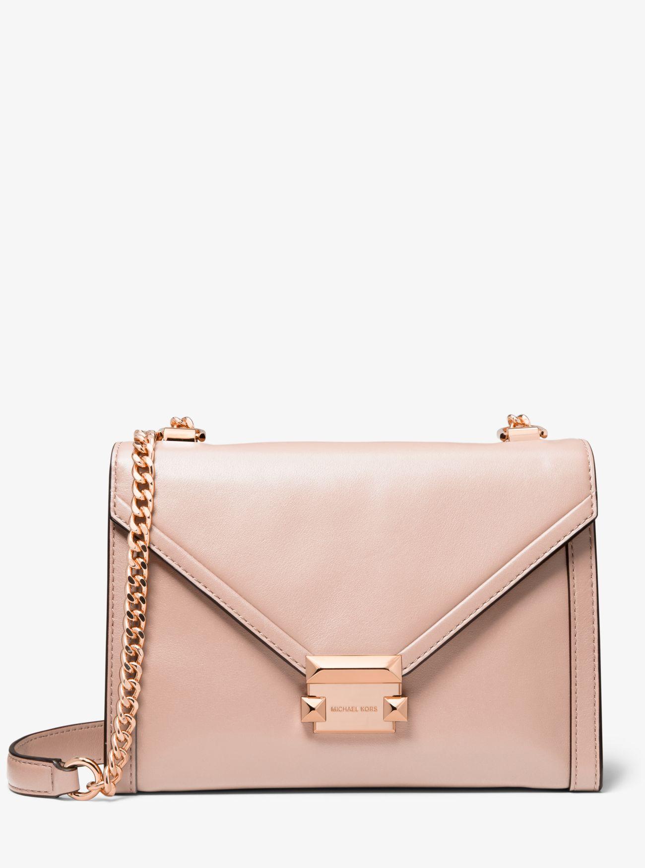 Lyst - Michael Kors Whitney Large Leather Convertible Shoulder Bag in Pink