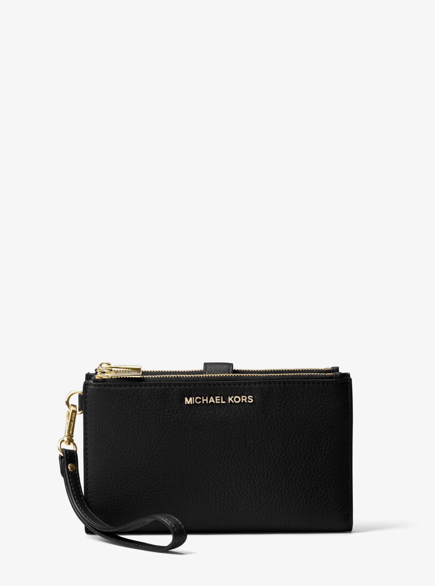 Lyst - Michael Kors Adele Leather Smartphone Wallet in Black