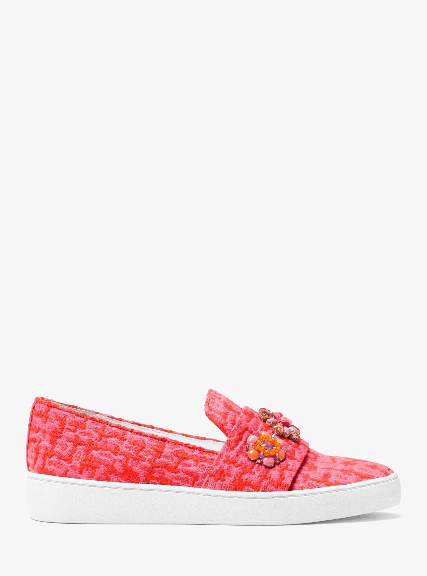 Lyst - Michael Kors Collection Henna Embellished Slip-on Sneakers in Pink