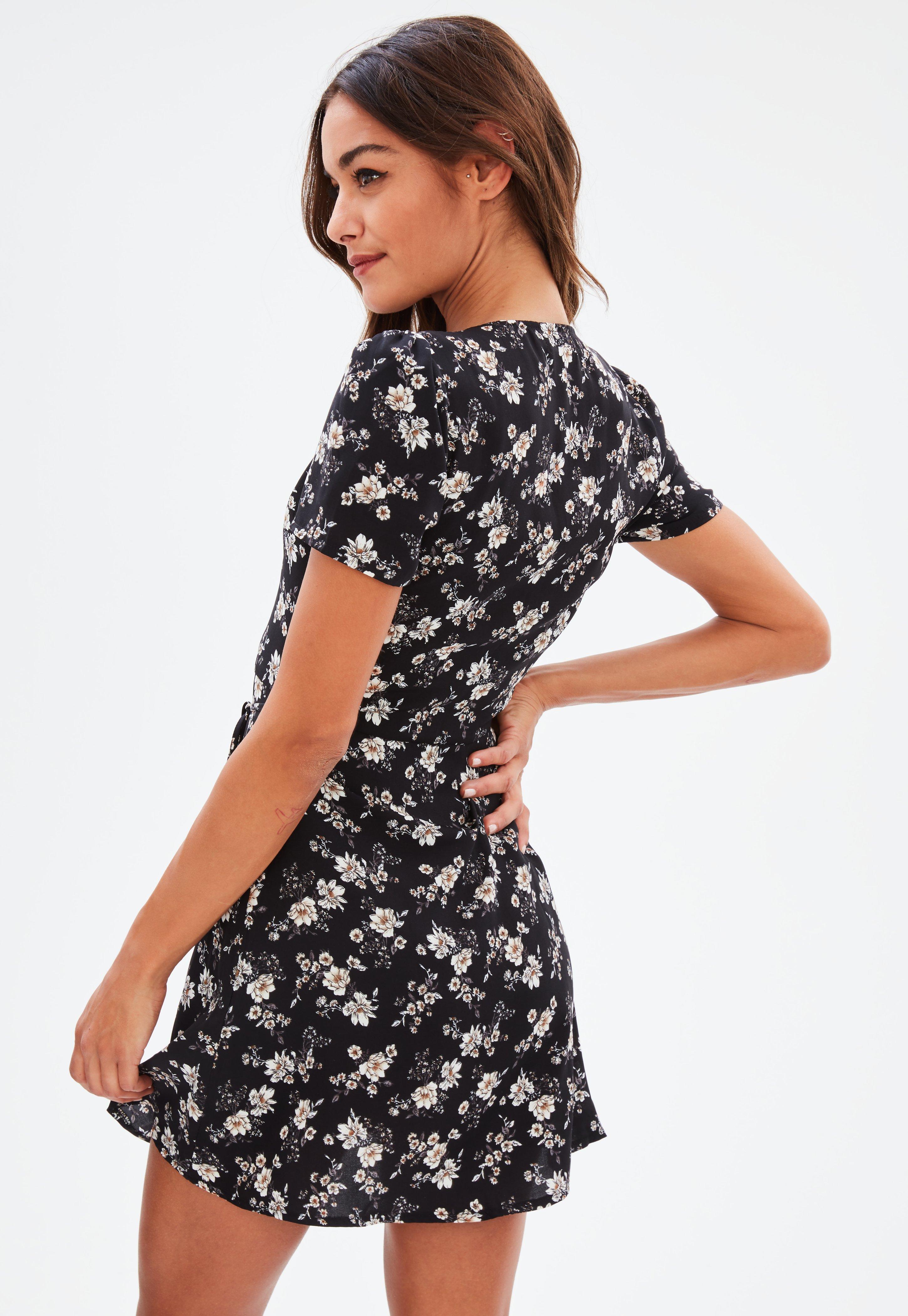 Button Front Short Dresses