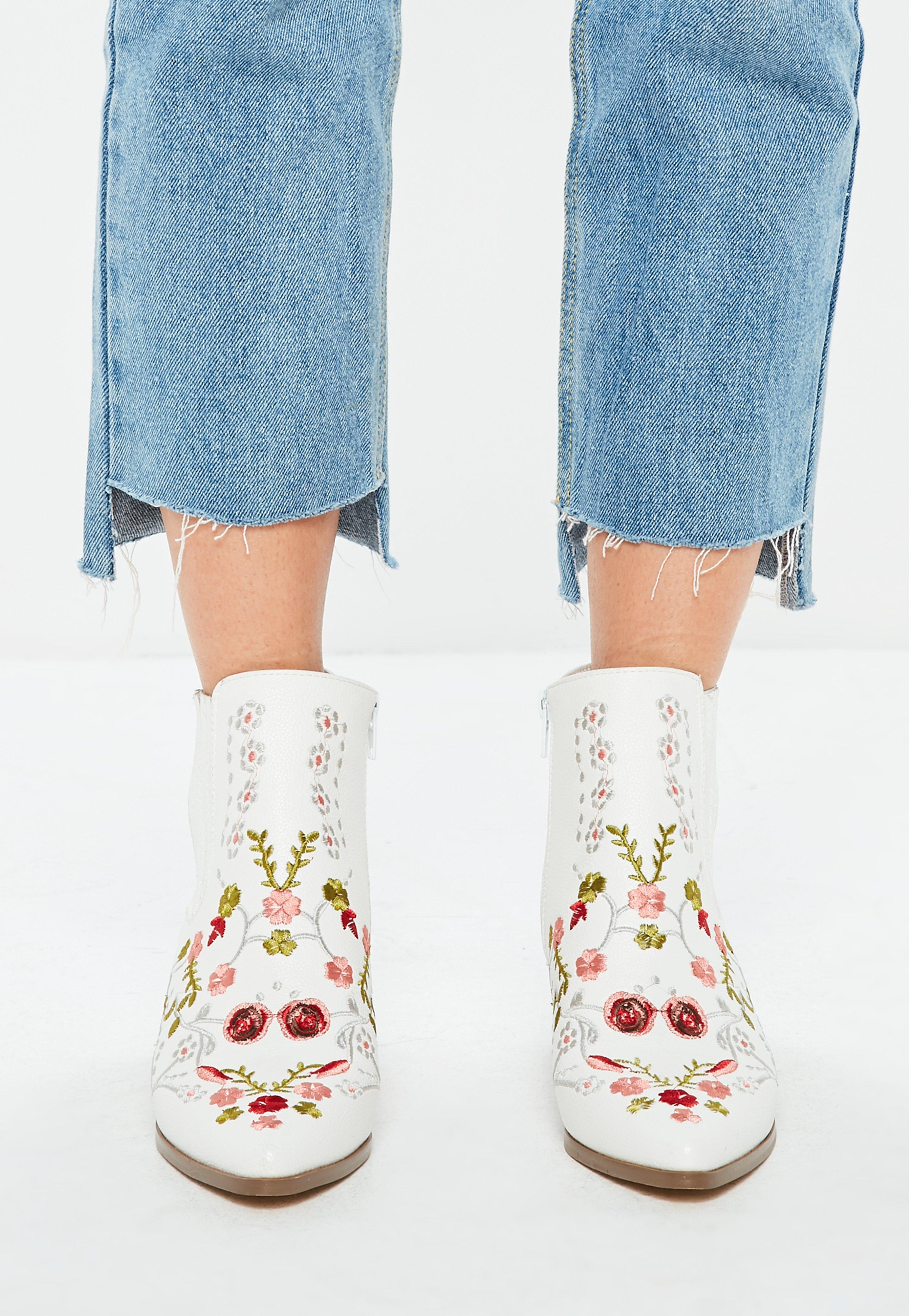 white stuff cherry western ankle boots
