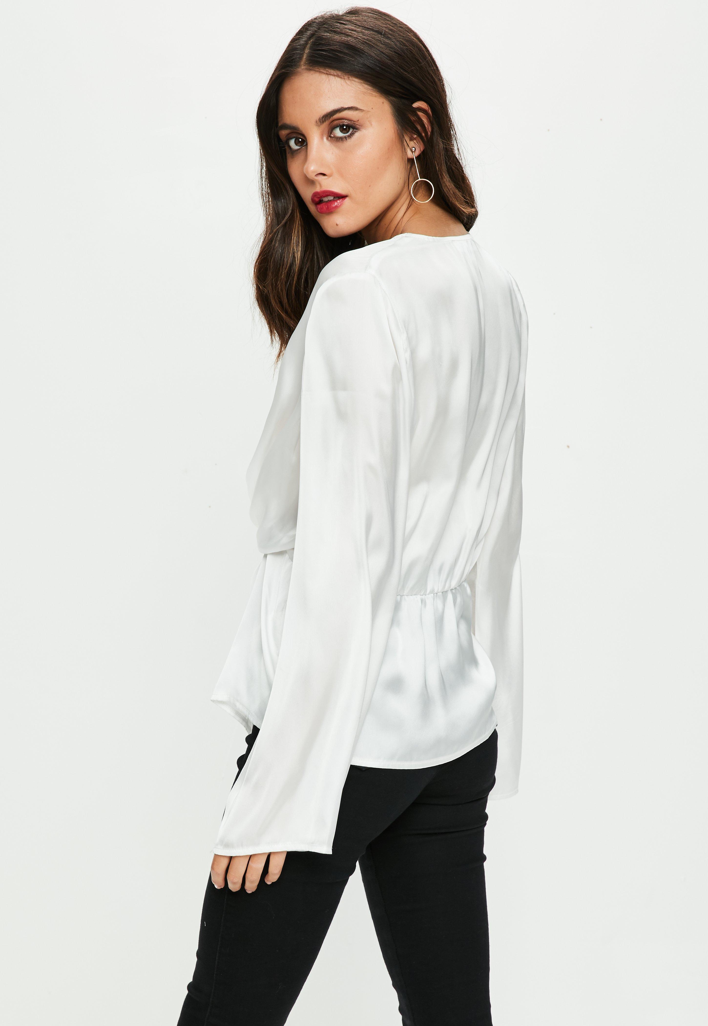 missguided silk blouse