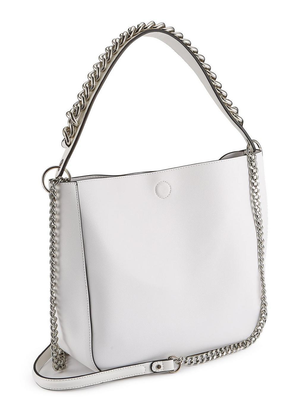 Miss Selfridge Chain Detail Shoulder Bag In White Save 20 0 Lyst Miss Selfridge Women S White Chain Detail Shoulder Bag