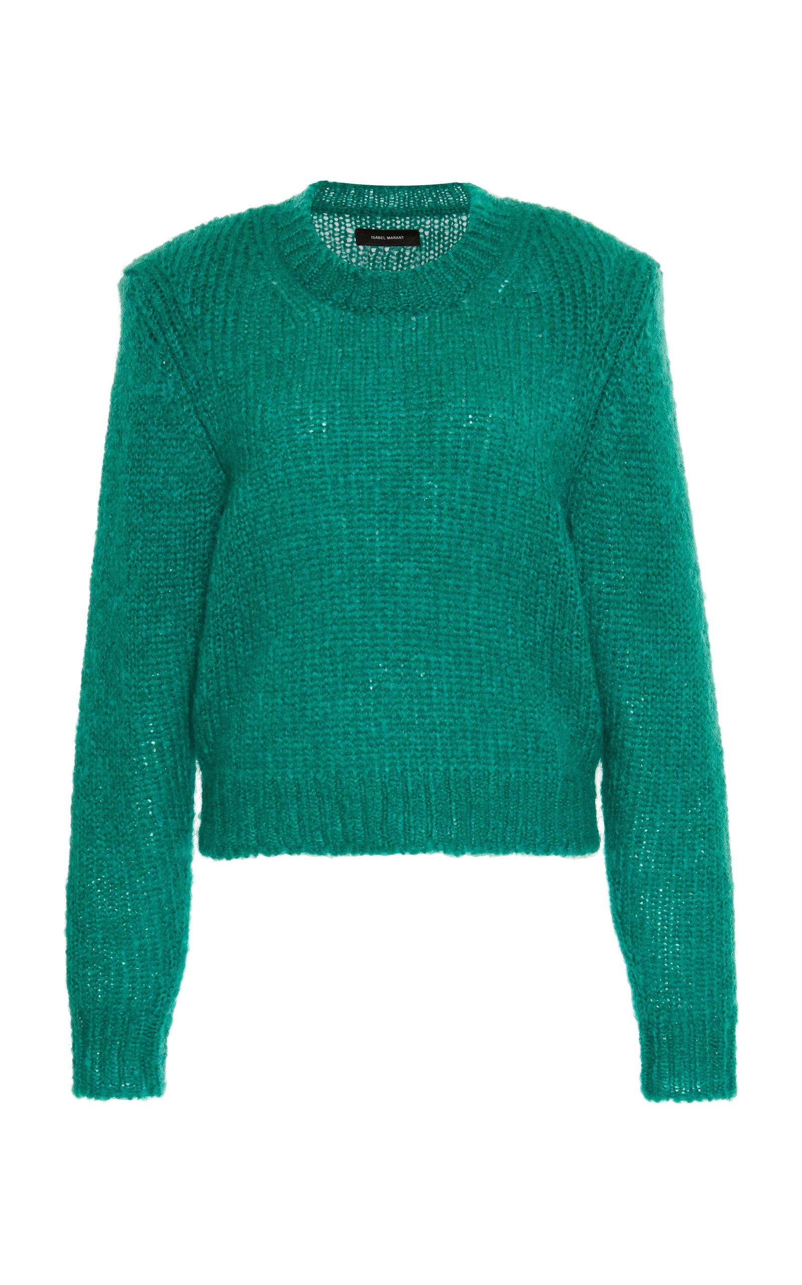Isabel Marant Idona Mohair-blend Crewneck Sweater in Green - Lyst