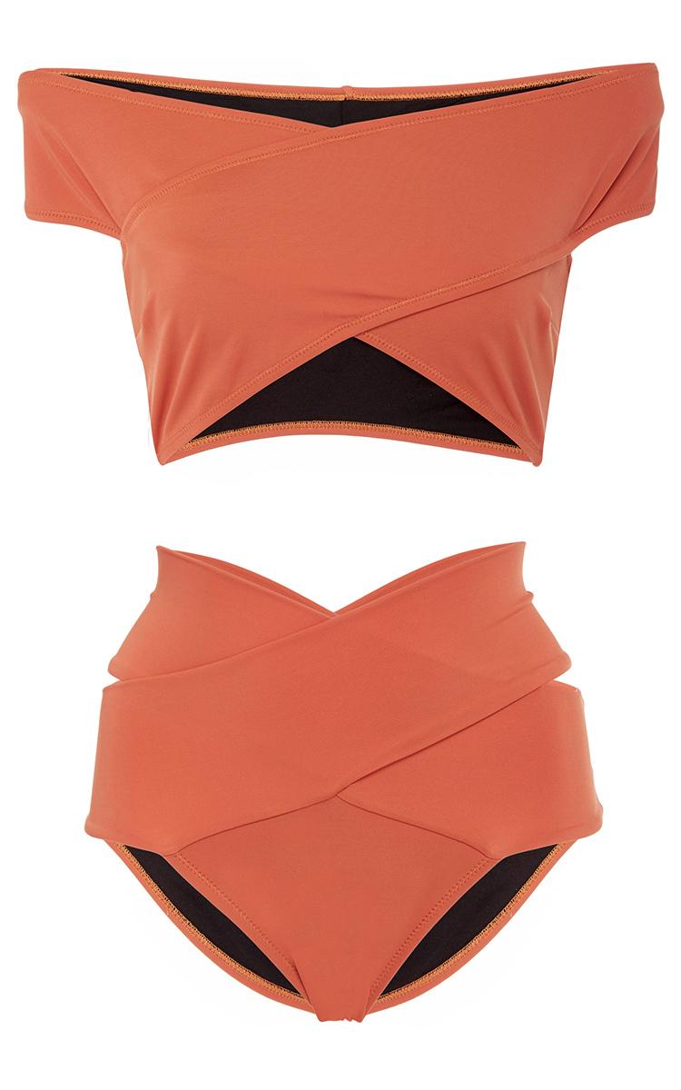 Lyst Oye Swimwear Lucette Banded Bikini Set in Orange