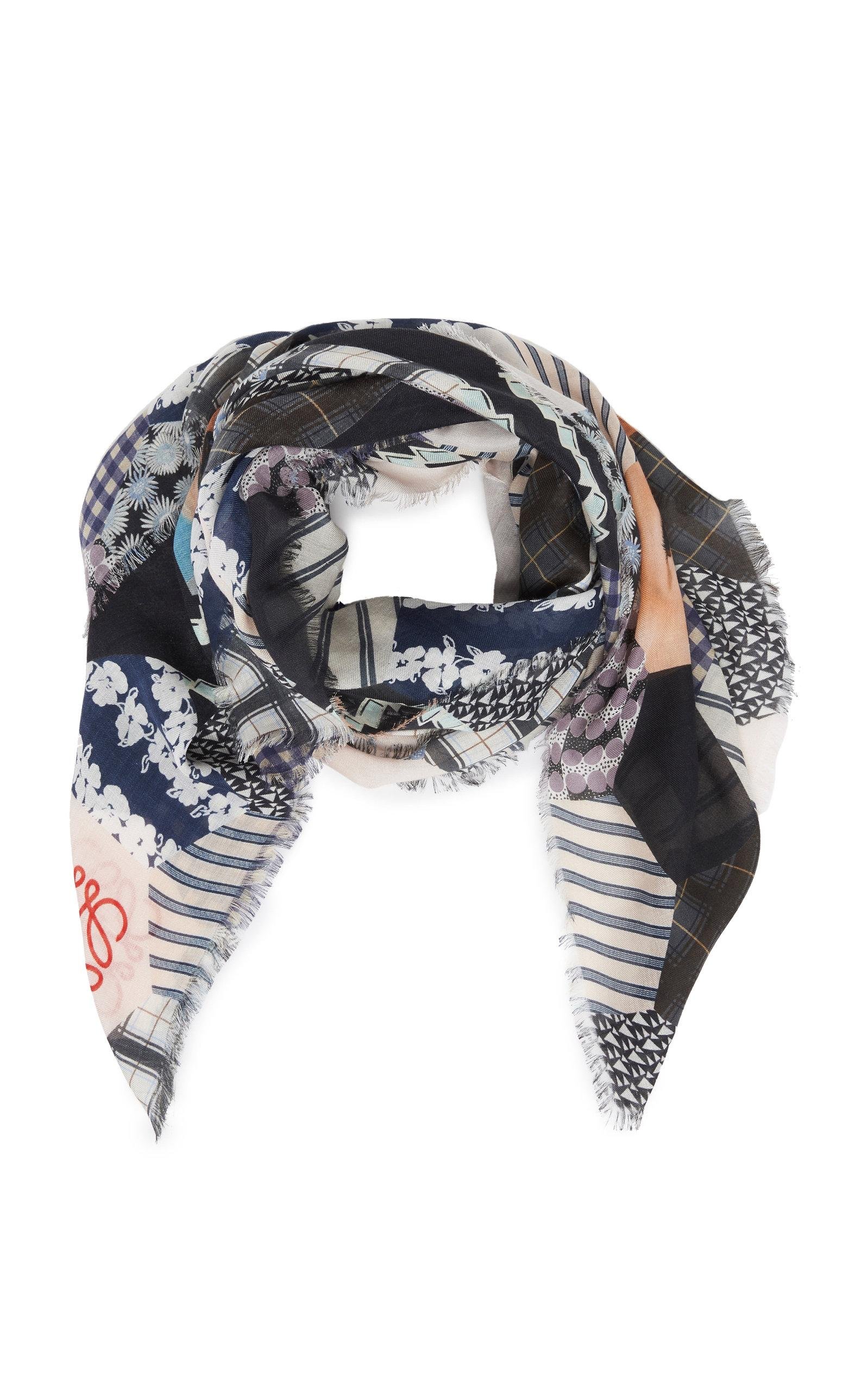 Loewe Printed Silk-twill Scarf - Lyst