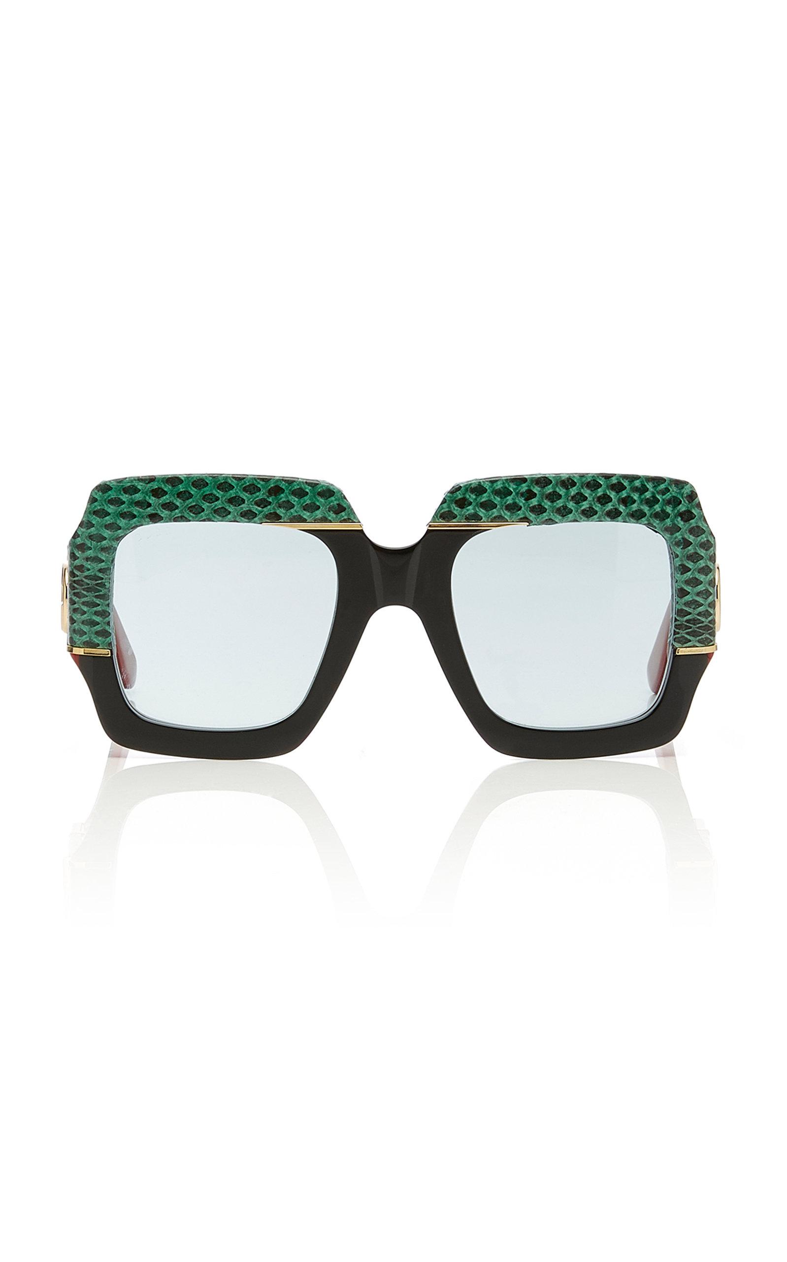 gucci square frame acetate