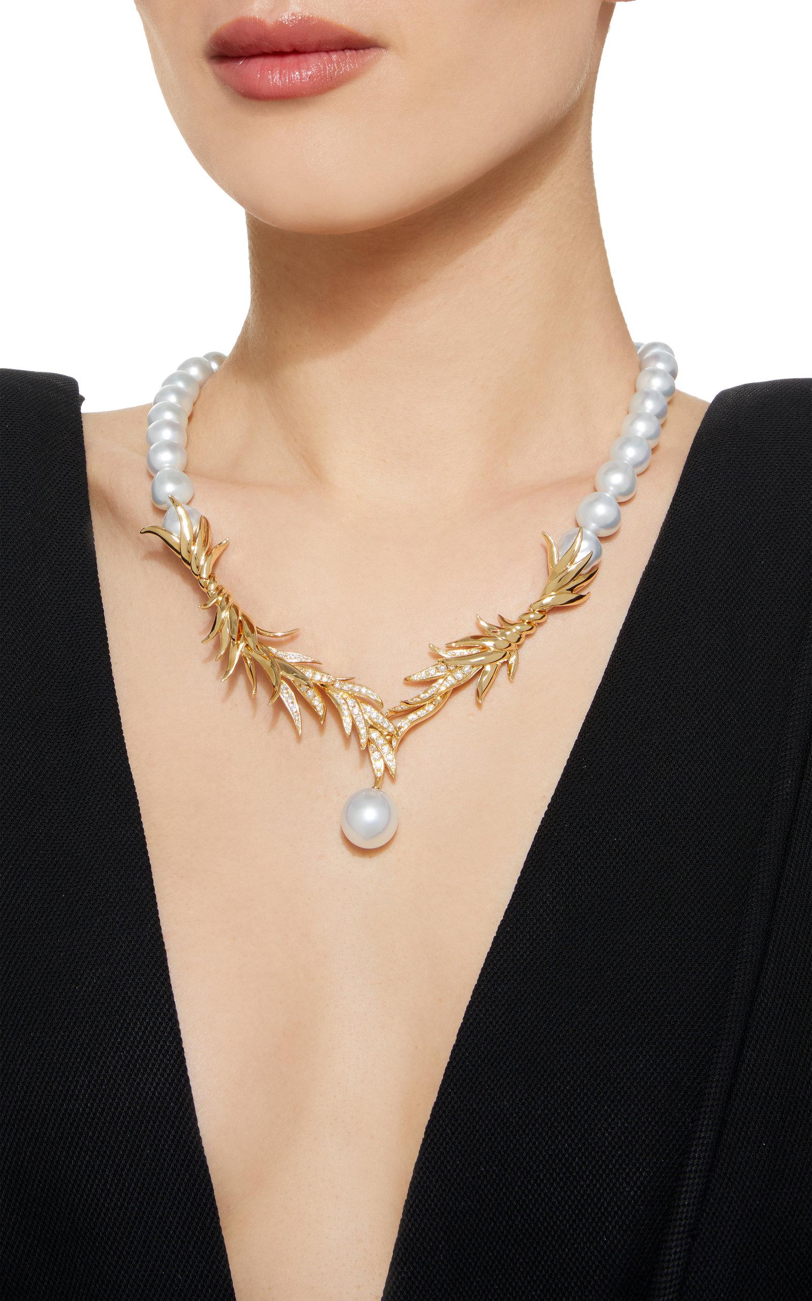 Lyst - Tasaki High Jewelry Gold Pearl Necklace in Metallic