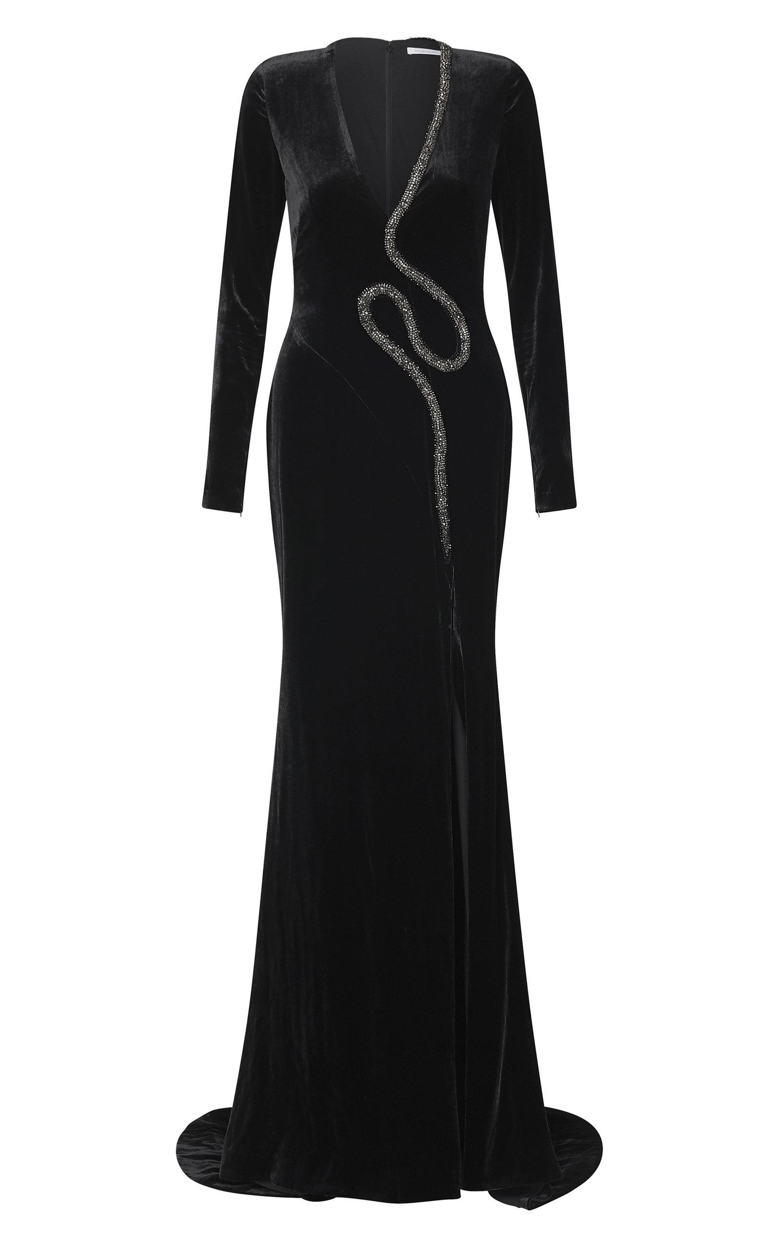 rachel gilbert black gown