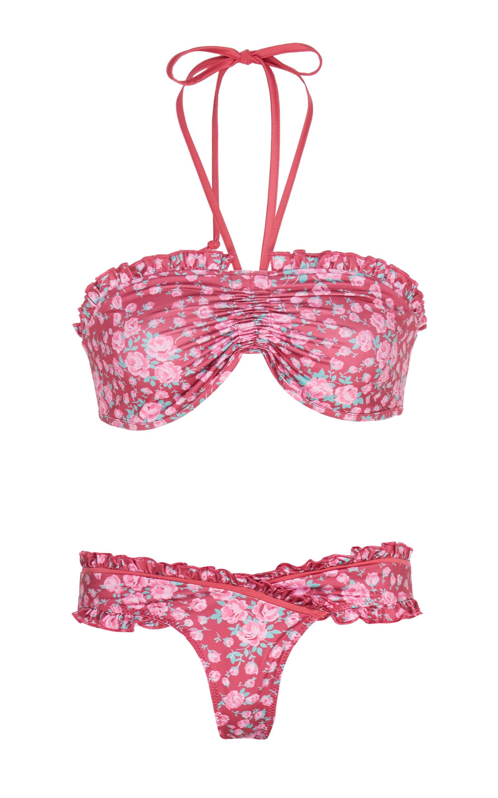 Loveshackfancy Synthetic Jewel Bikini Set In Pink Lyst 3686