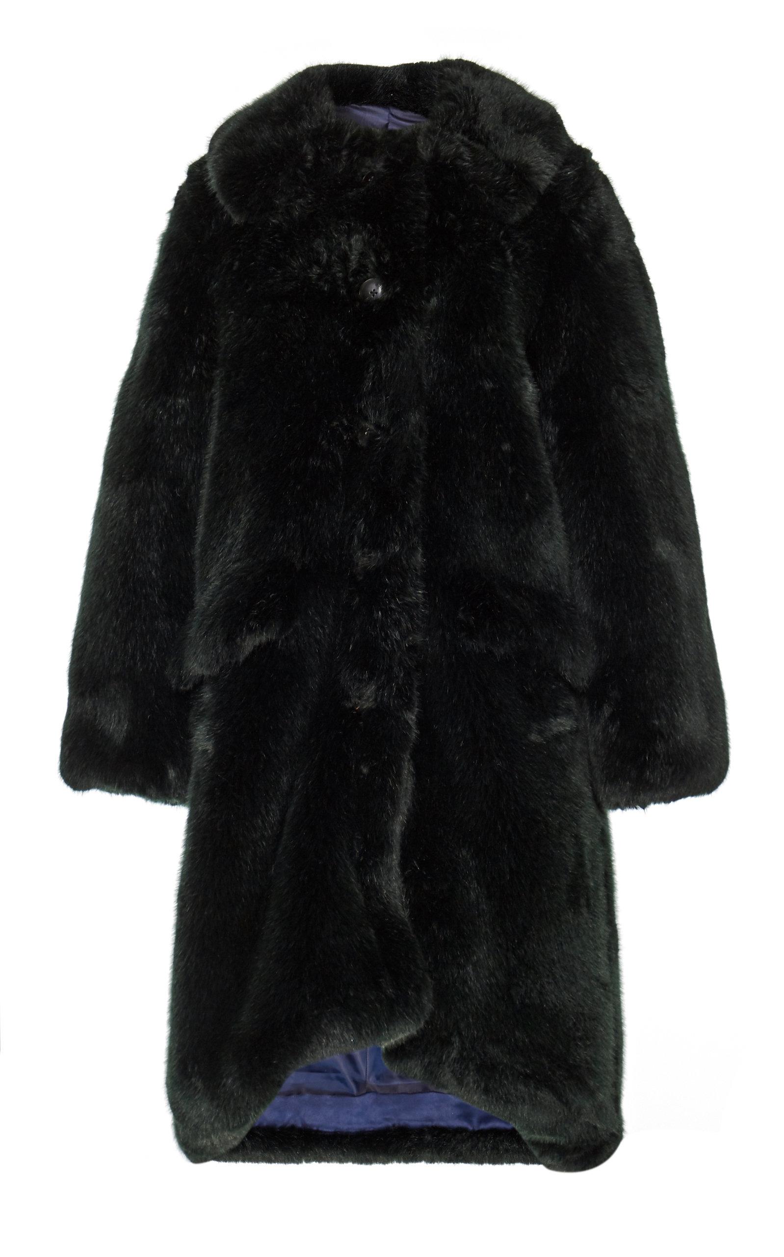 Tory Burch Faux Fur Coat in Green Lyst