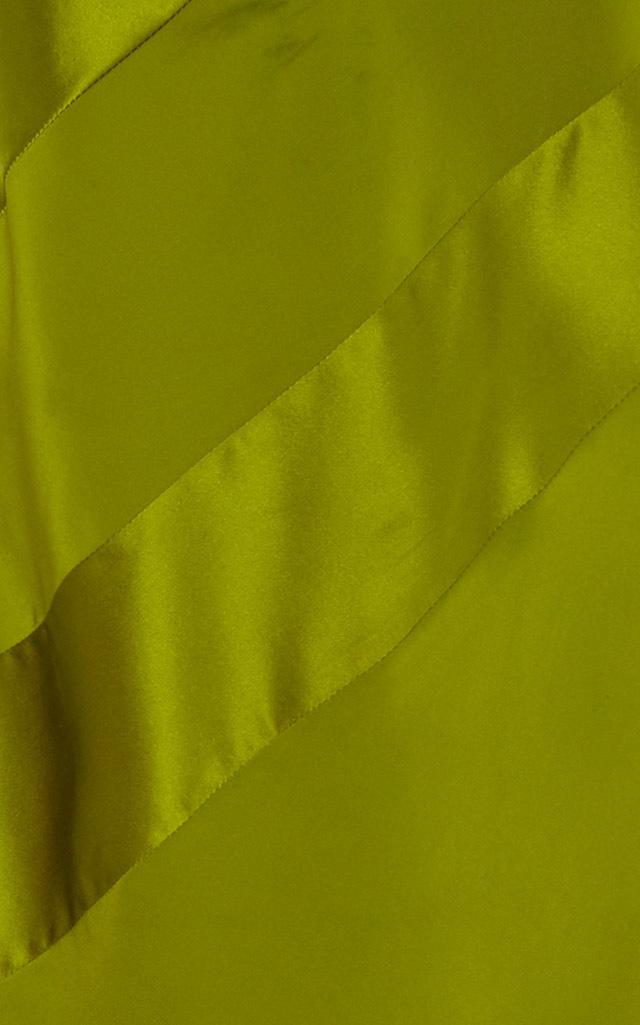 green charmeuse blouse