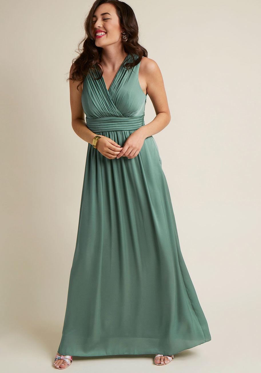 Lyst - Modcloth Sleeveless Bridesmaid Maxi Dress In Sage in Green