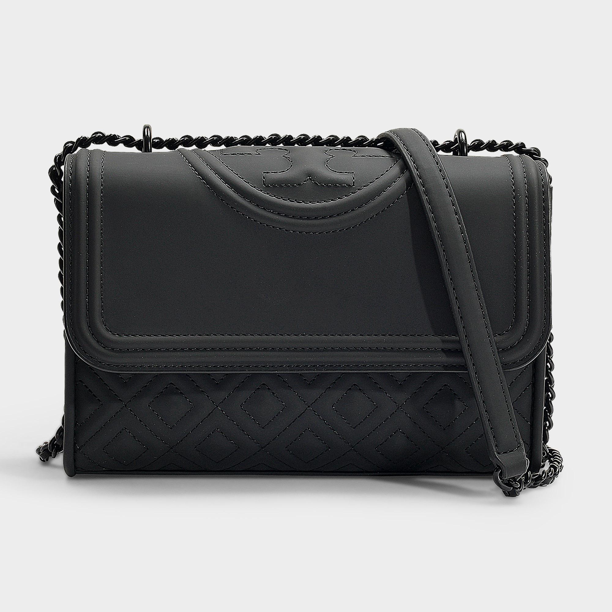 Tory Burch Fleming Matte Small Convertible Shoulder Bag In Black ...