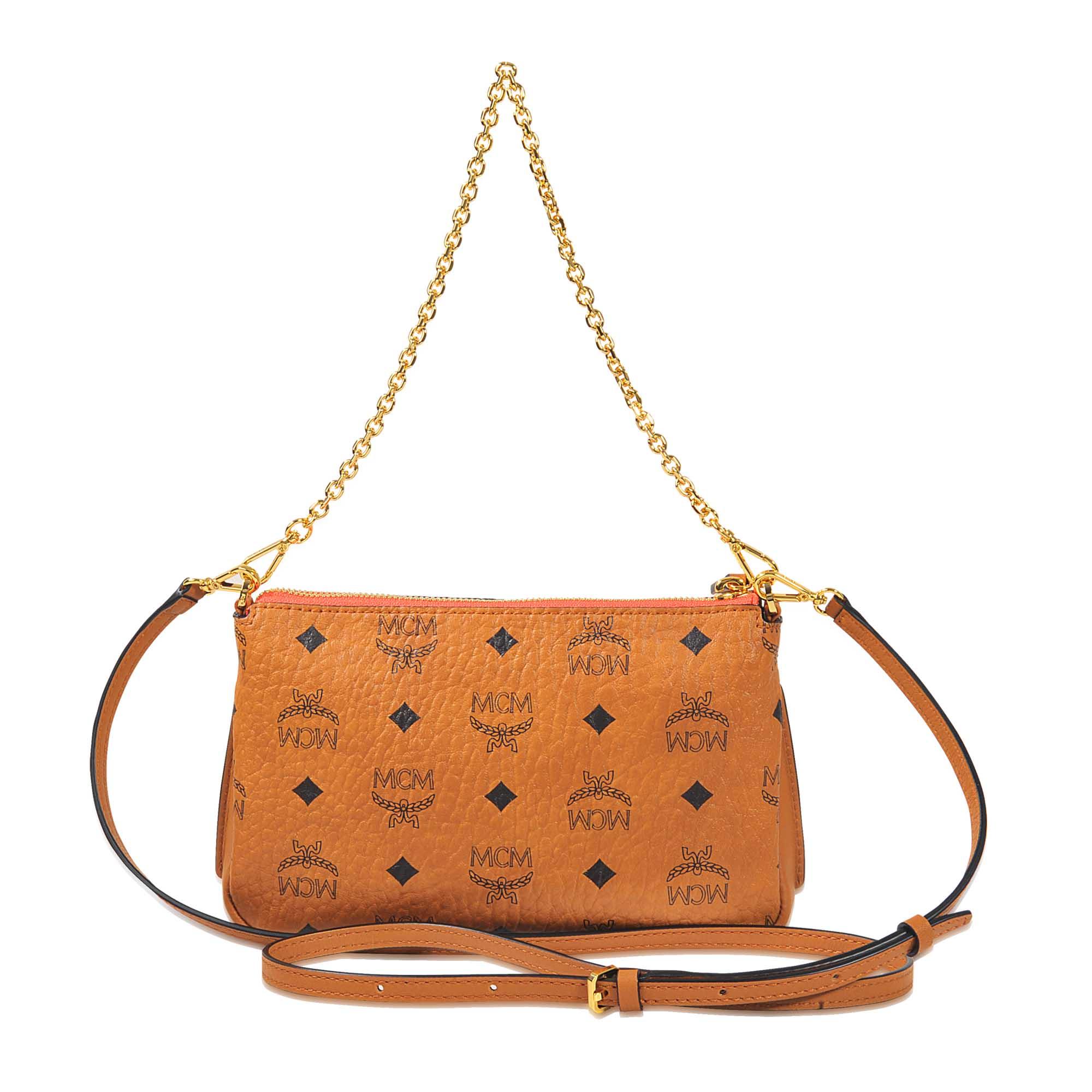 Mcm Millie Visetos Medium Cross Body Bag in Brown | Lyst