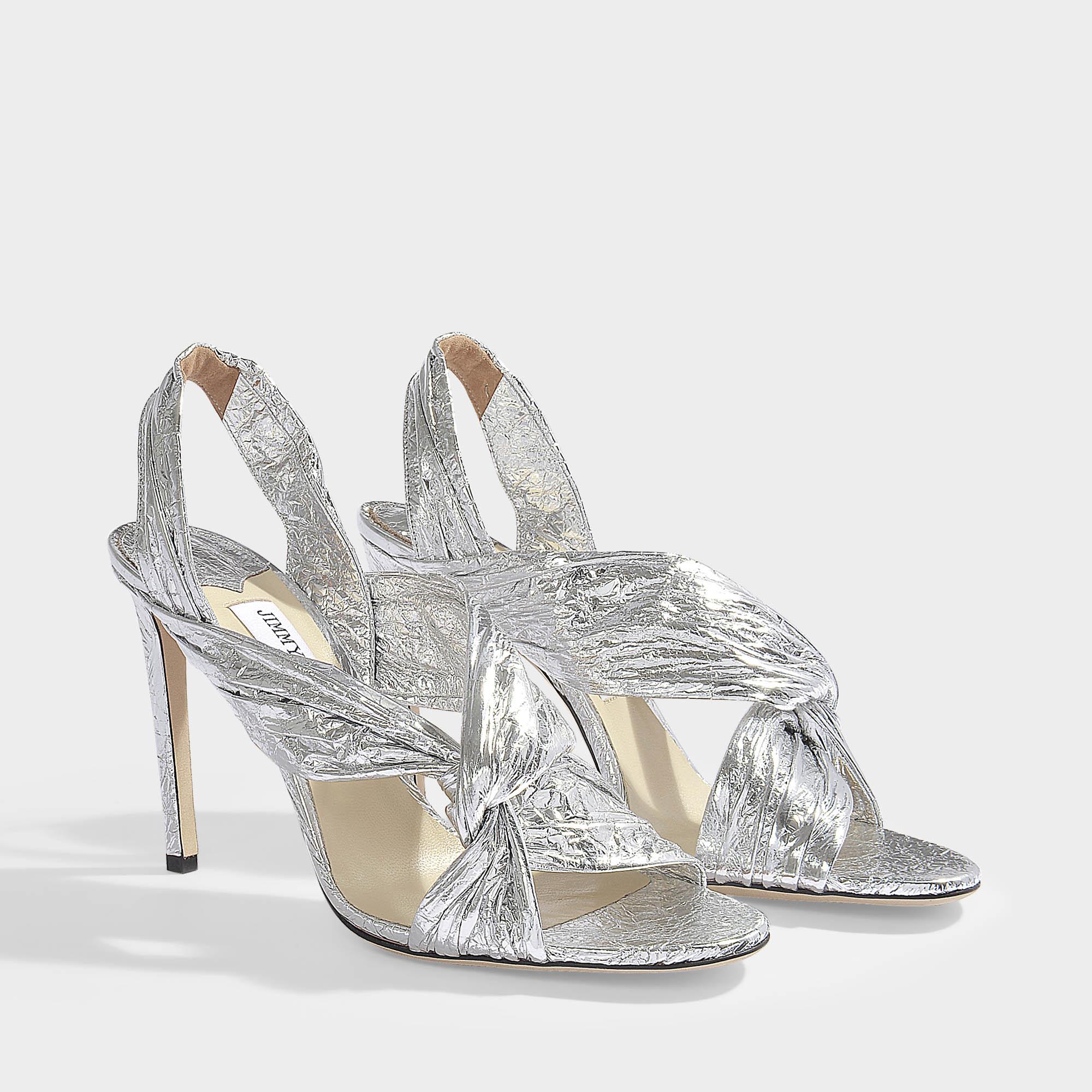 jimmy choo metallic sandals