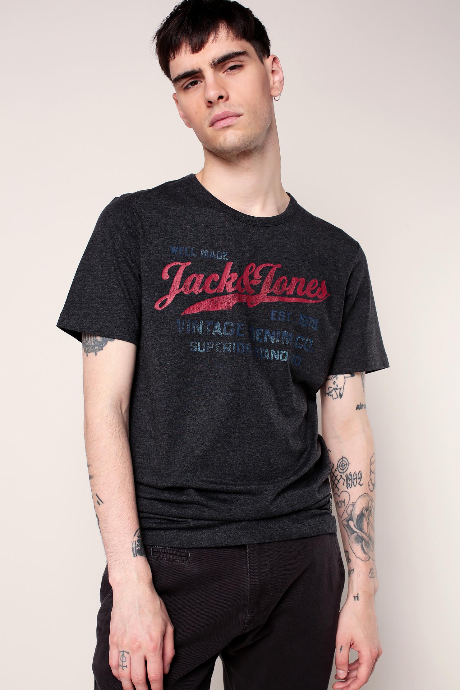 Lyst - Jack & Jones T-shirt in Gray for Men