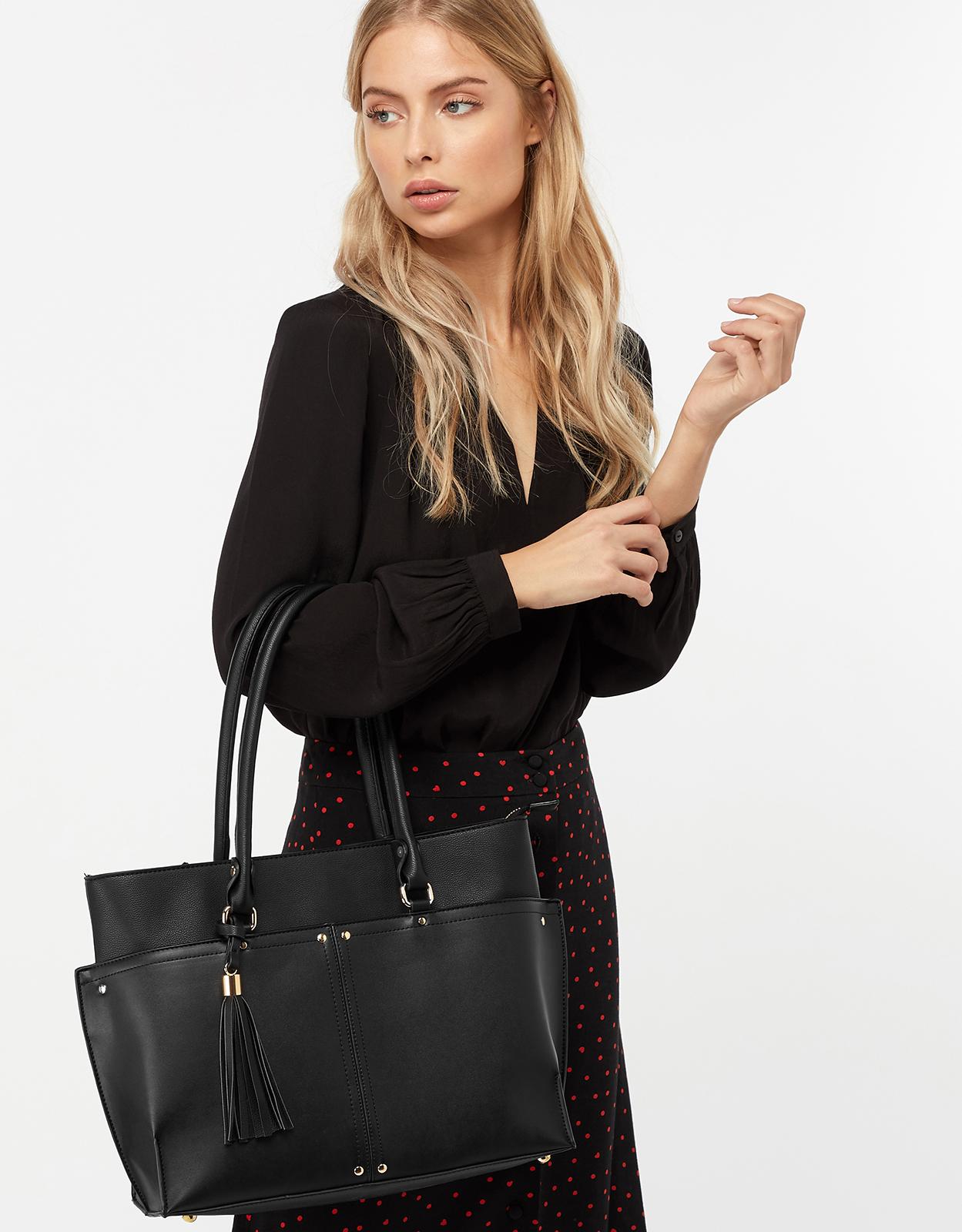 black work tote