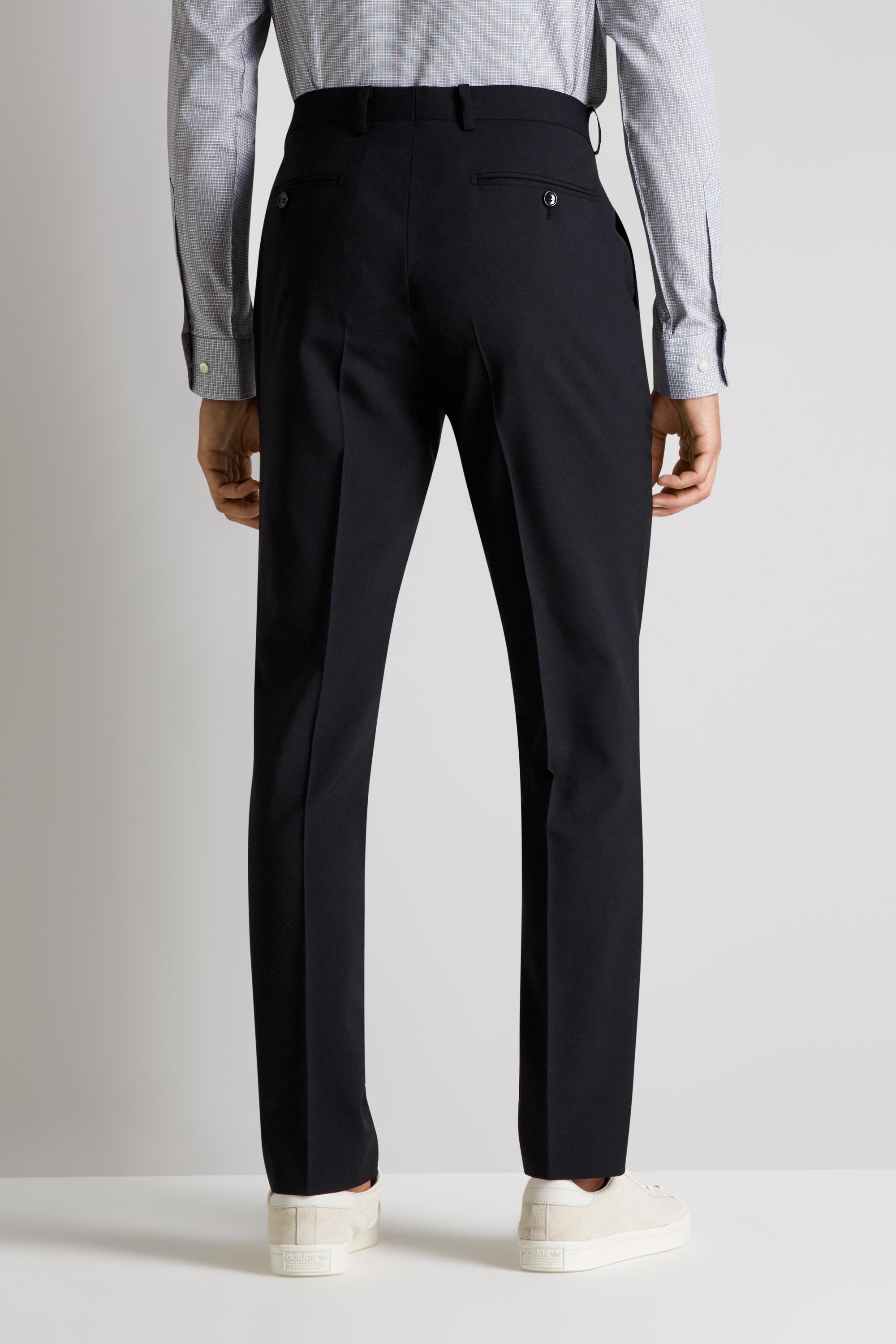 French Connection Slim Fit Black Trousers in Black for Men - Lyst