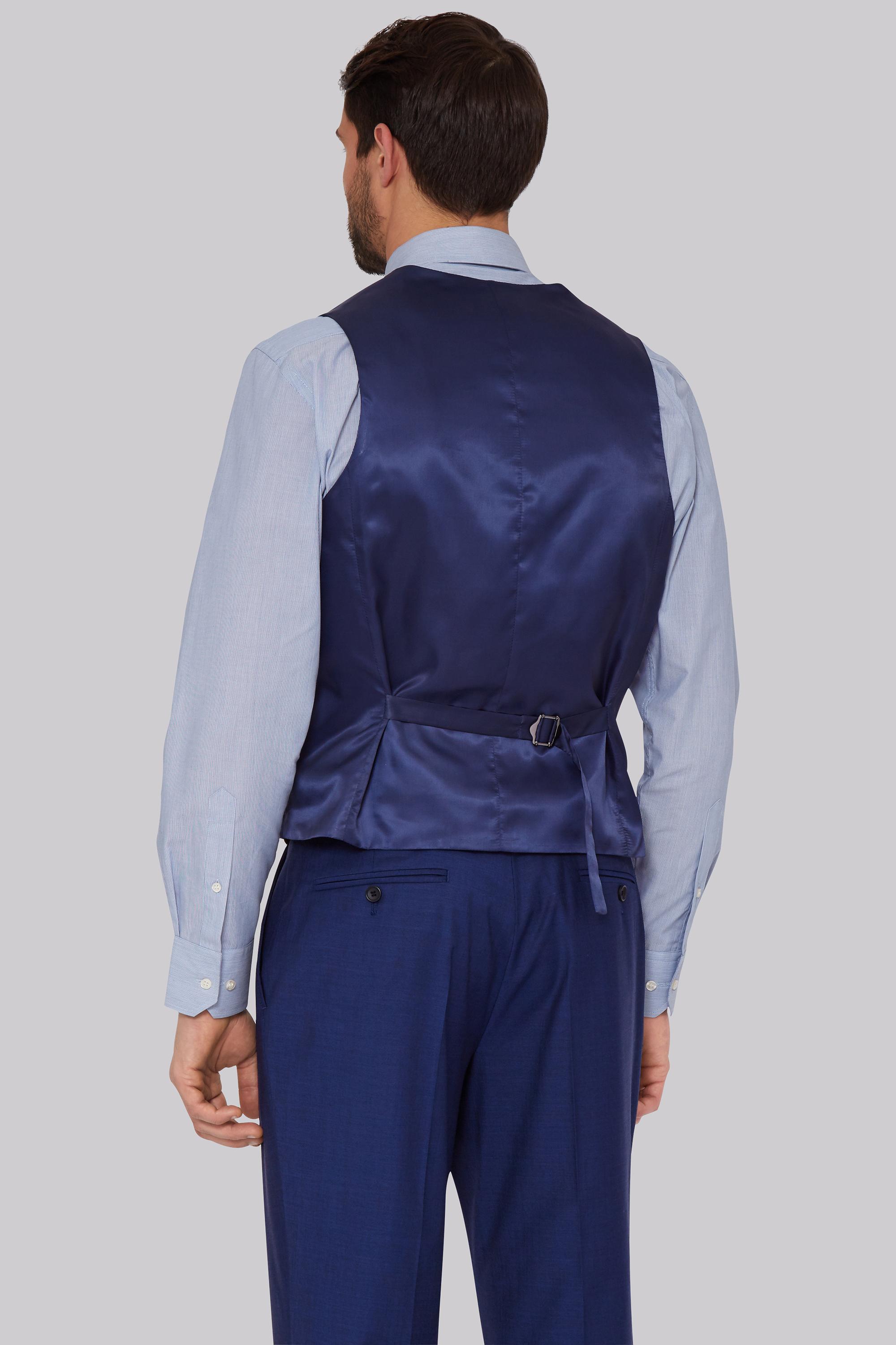 Lyst - Moss Esq. Performance Regular Fit Bright Blue Waistcoats in Blue ...