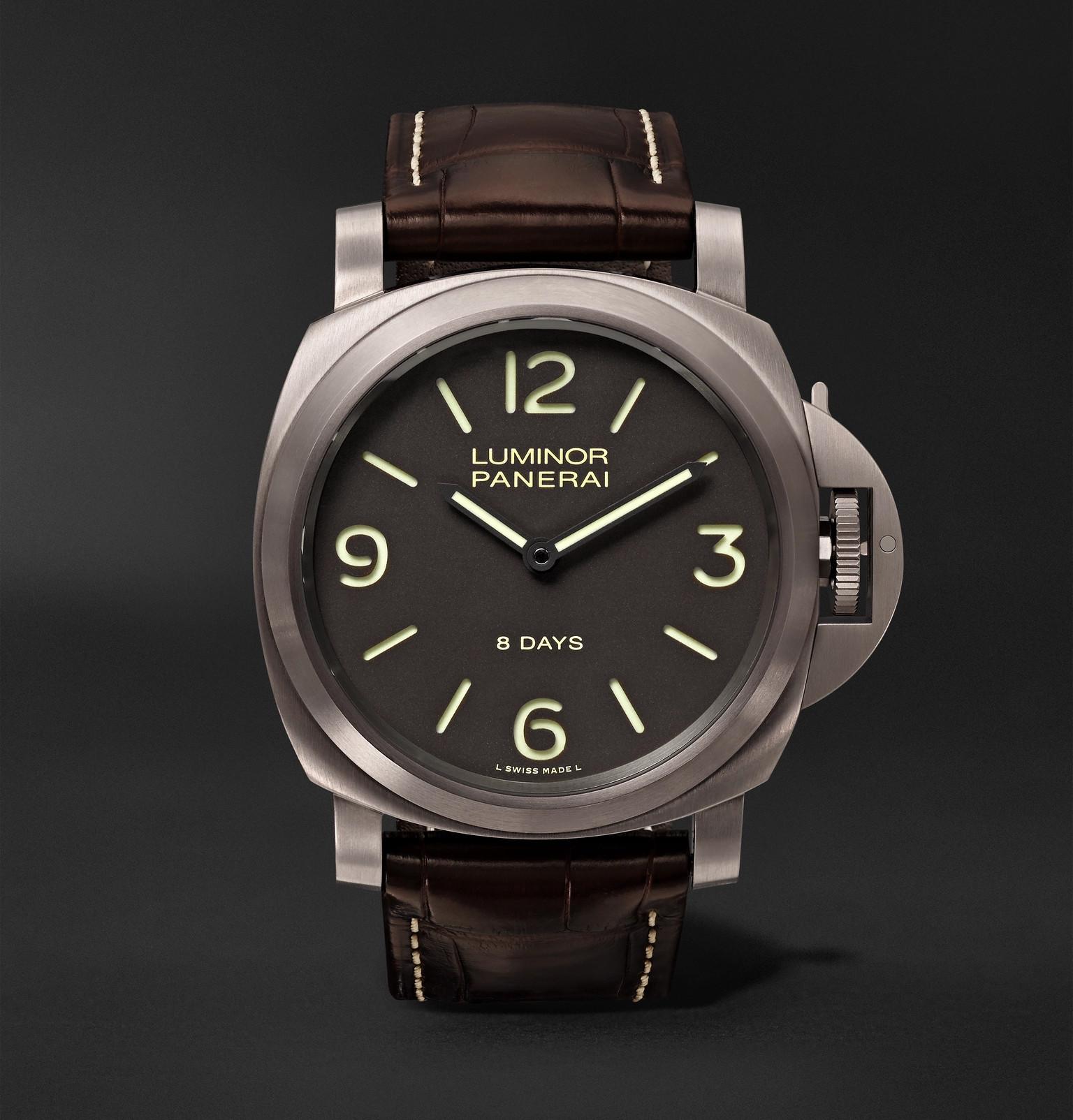 Lyst - Officine Panerai Luminor Base 8 Days Titanio 44mm Brushed ...