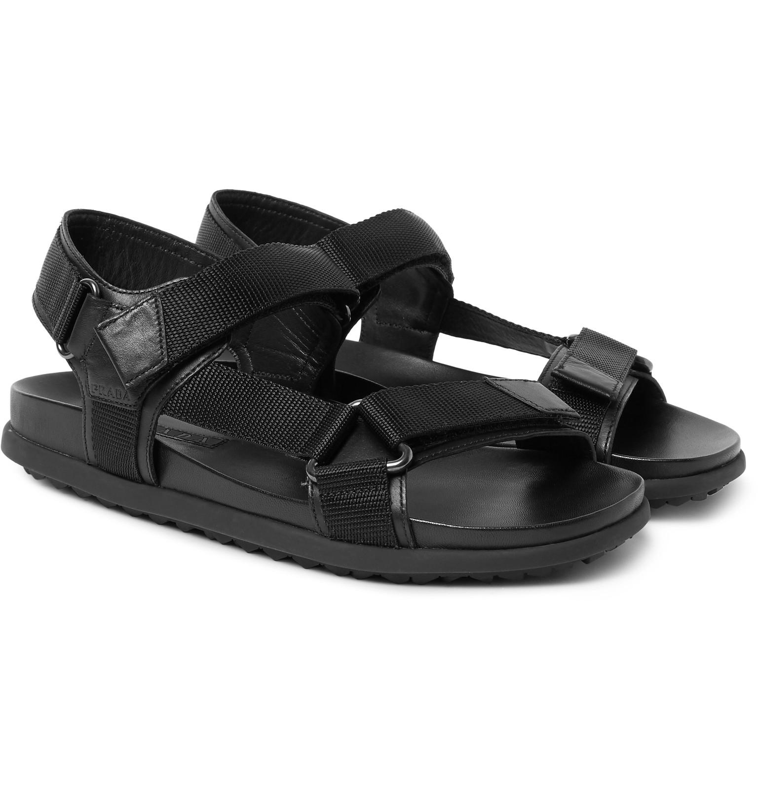 prada-black-Leather-trimmed-Webbing-Sandals.jpeg