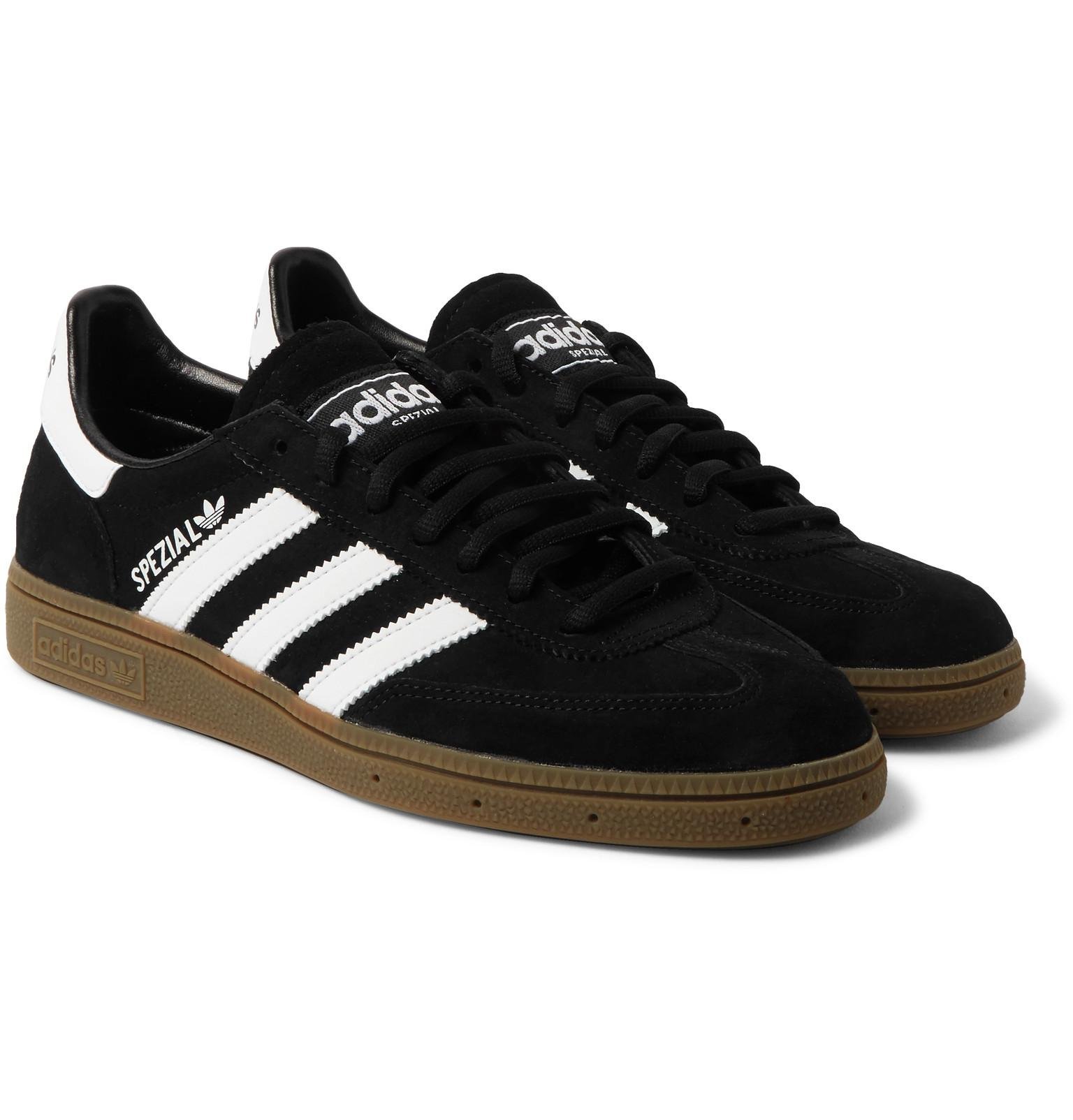adidas Originals Spezial Leather-trimmed Suede Sneakers in Black for ...