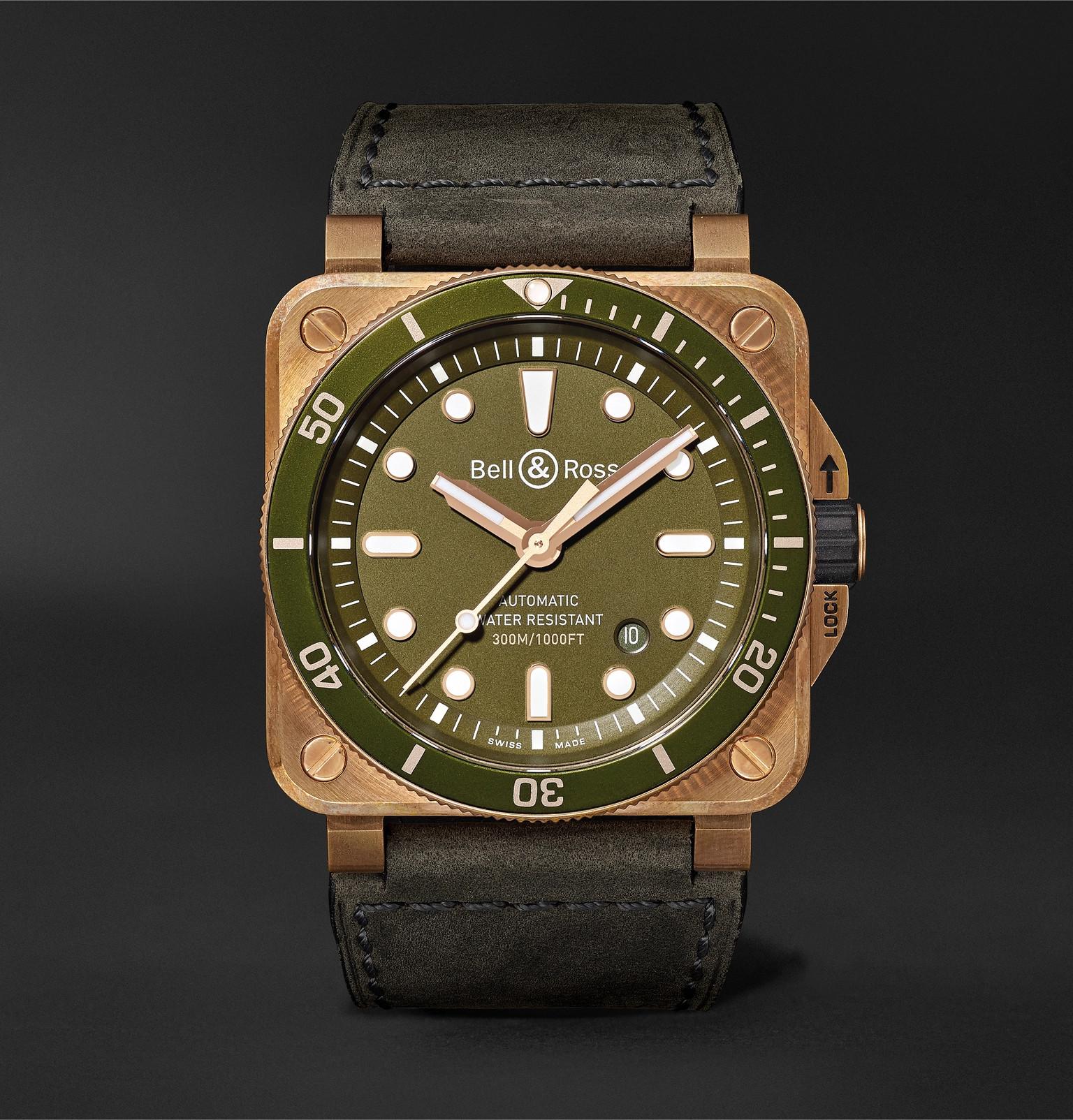 bell & ross diver green bronze