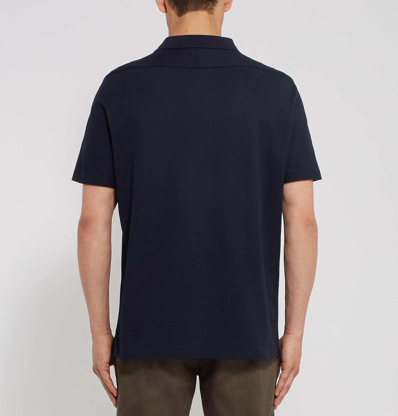 Lyst - Balenciaga Slim-fit Eagle-embroidered Cotton-piqué Polo Shirt in ...