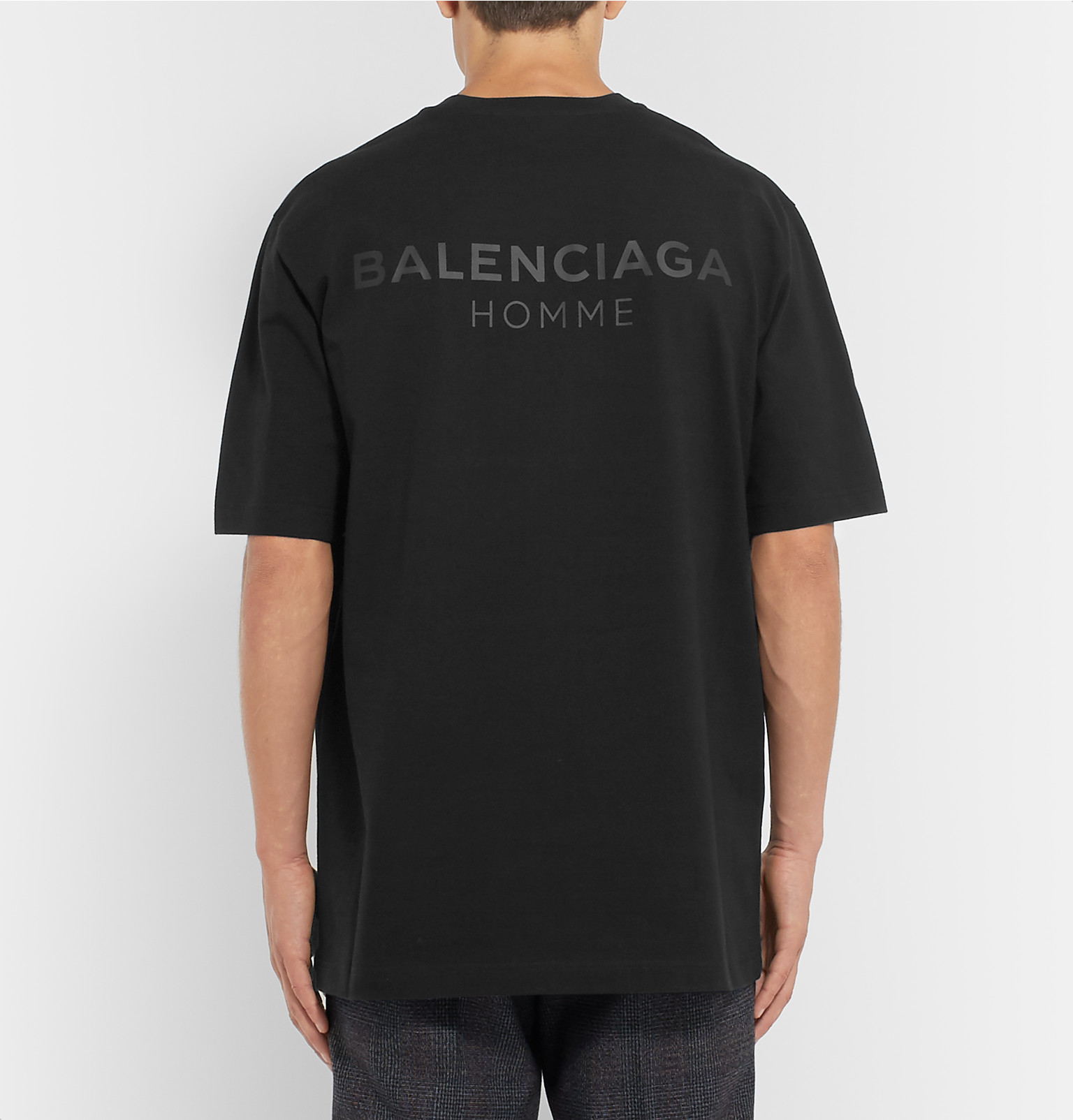 Balenciaga Cotton-jersey T-shirt in Black for Men - Lyst