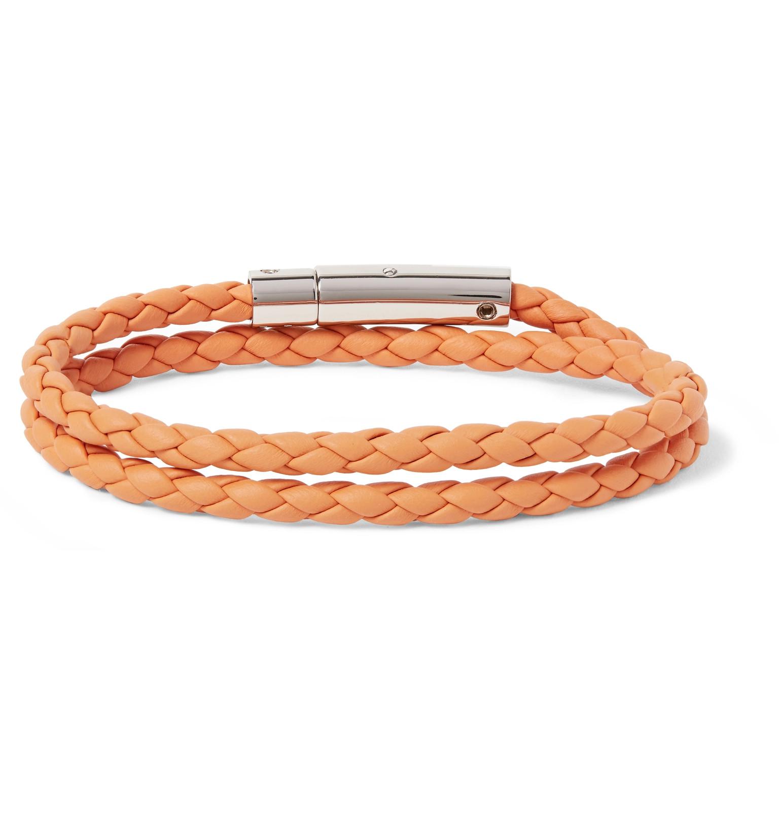 Tod's Leather Mycolors Bracelet in Orange for Men - Lyst