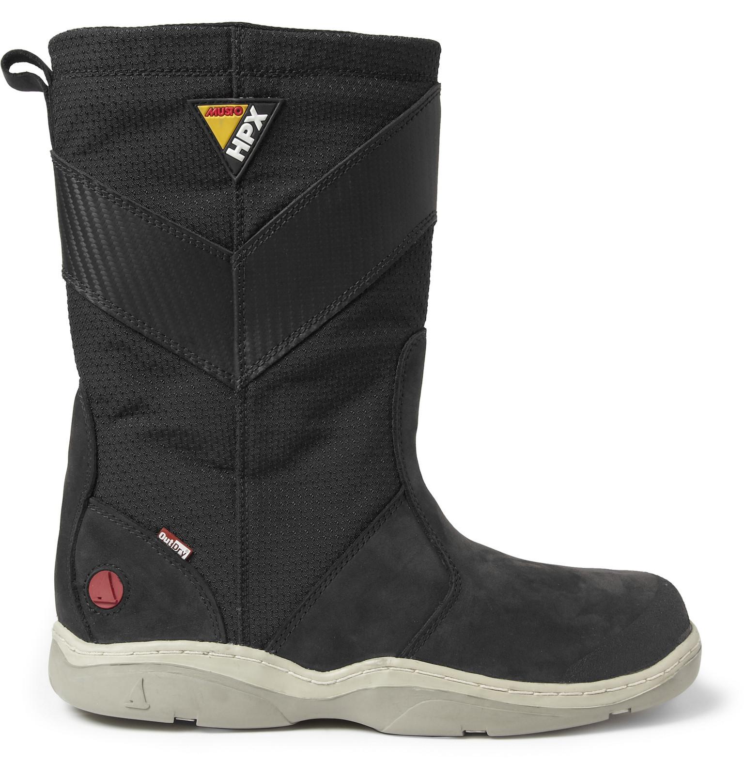 Lyst - Musto Sailing Hpx Leather And Canvas Boots in Black for Men