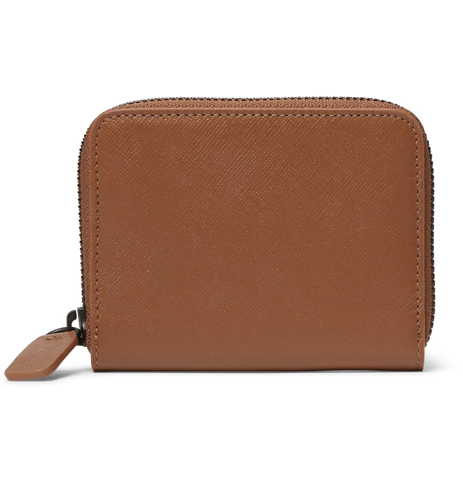 Common projects Cross-grain Leather Wallet in Brown for Men | Lyst