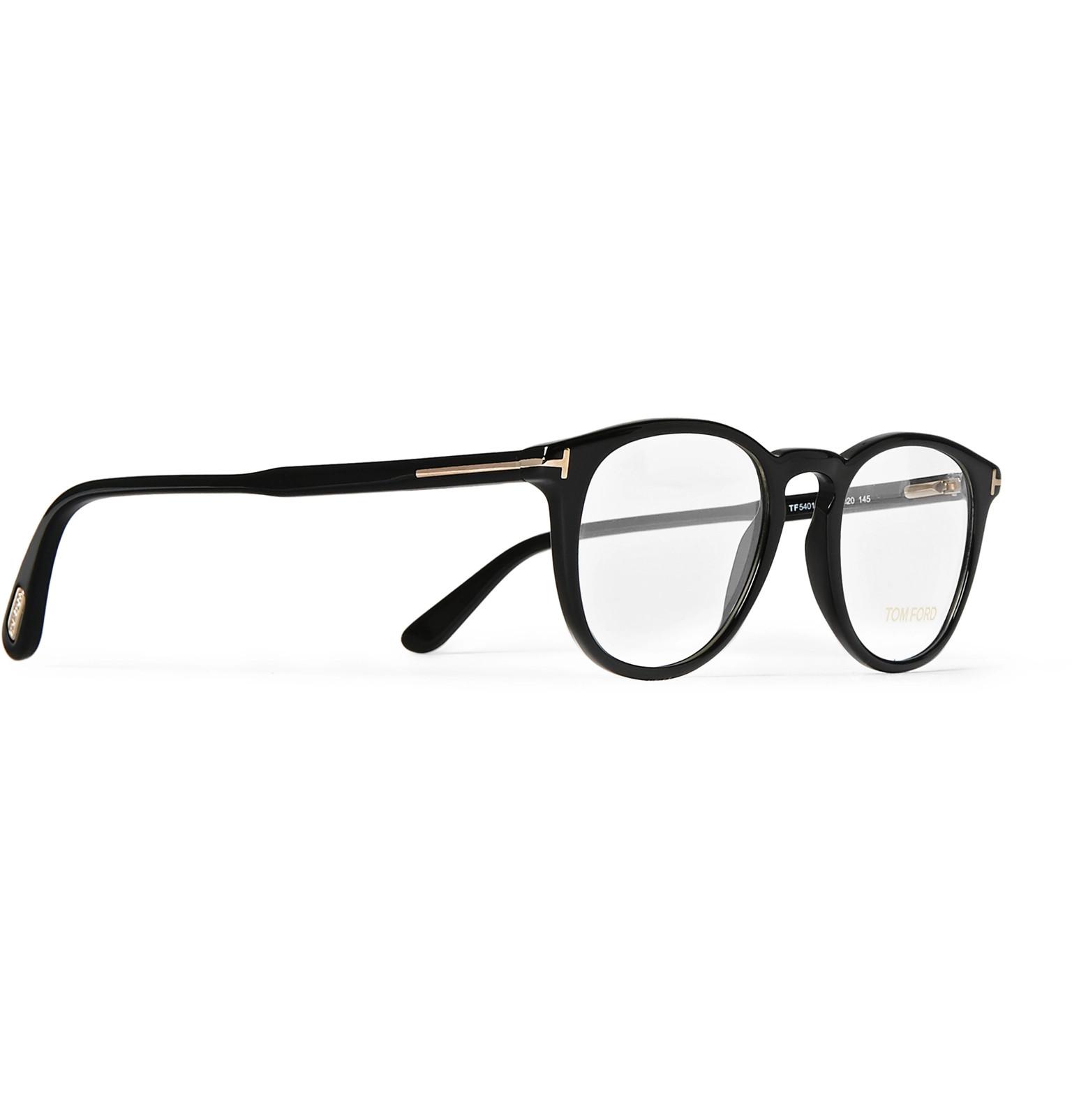 Lyst Tom Ford Round Frame Acetate Optical Glasses In Black For Men 