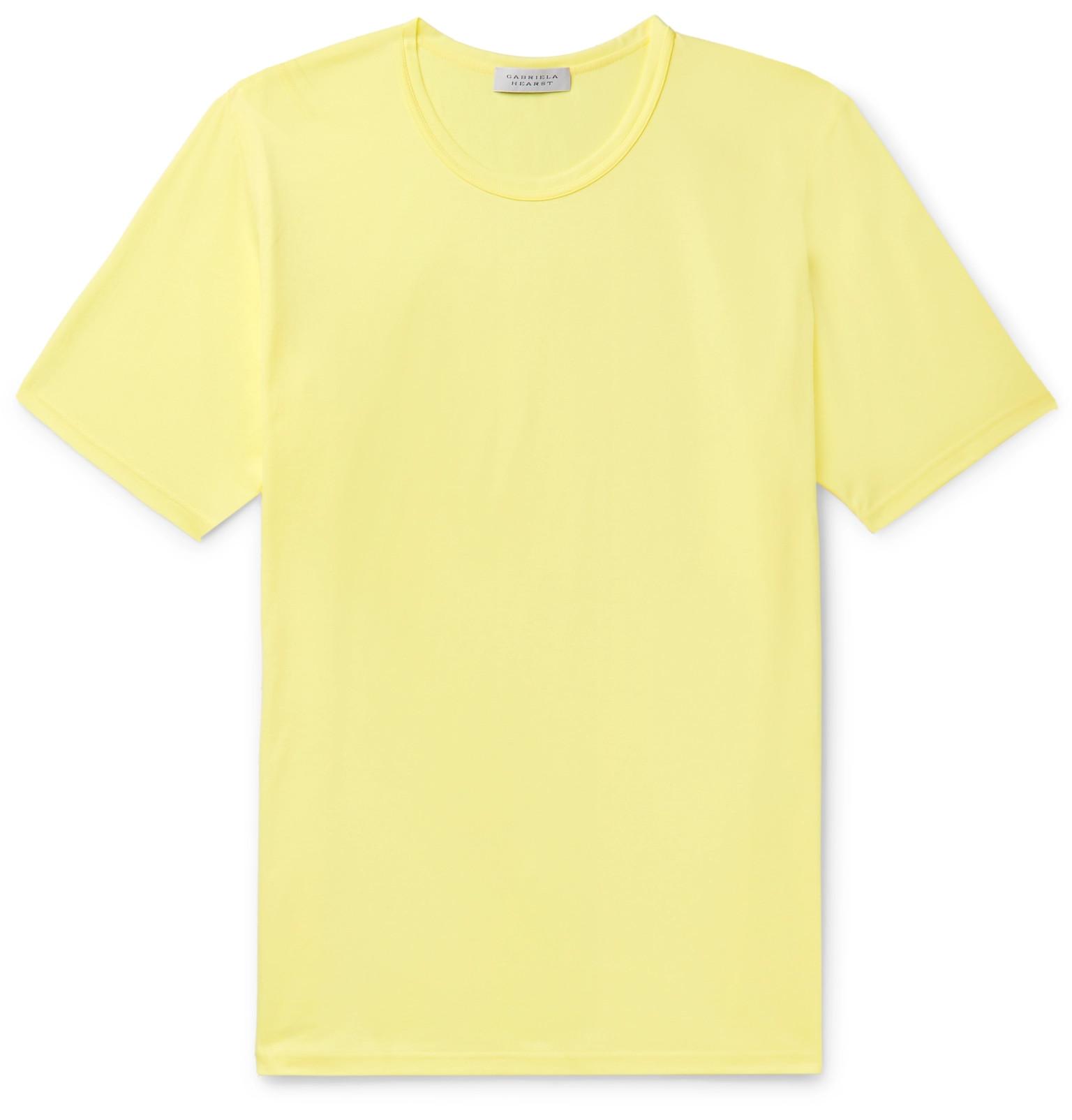 Gabriela Hearst Banderia Cotton-jersey T-shirt in Yellow for Men - Lyst