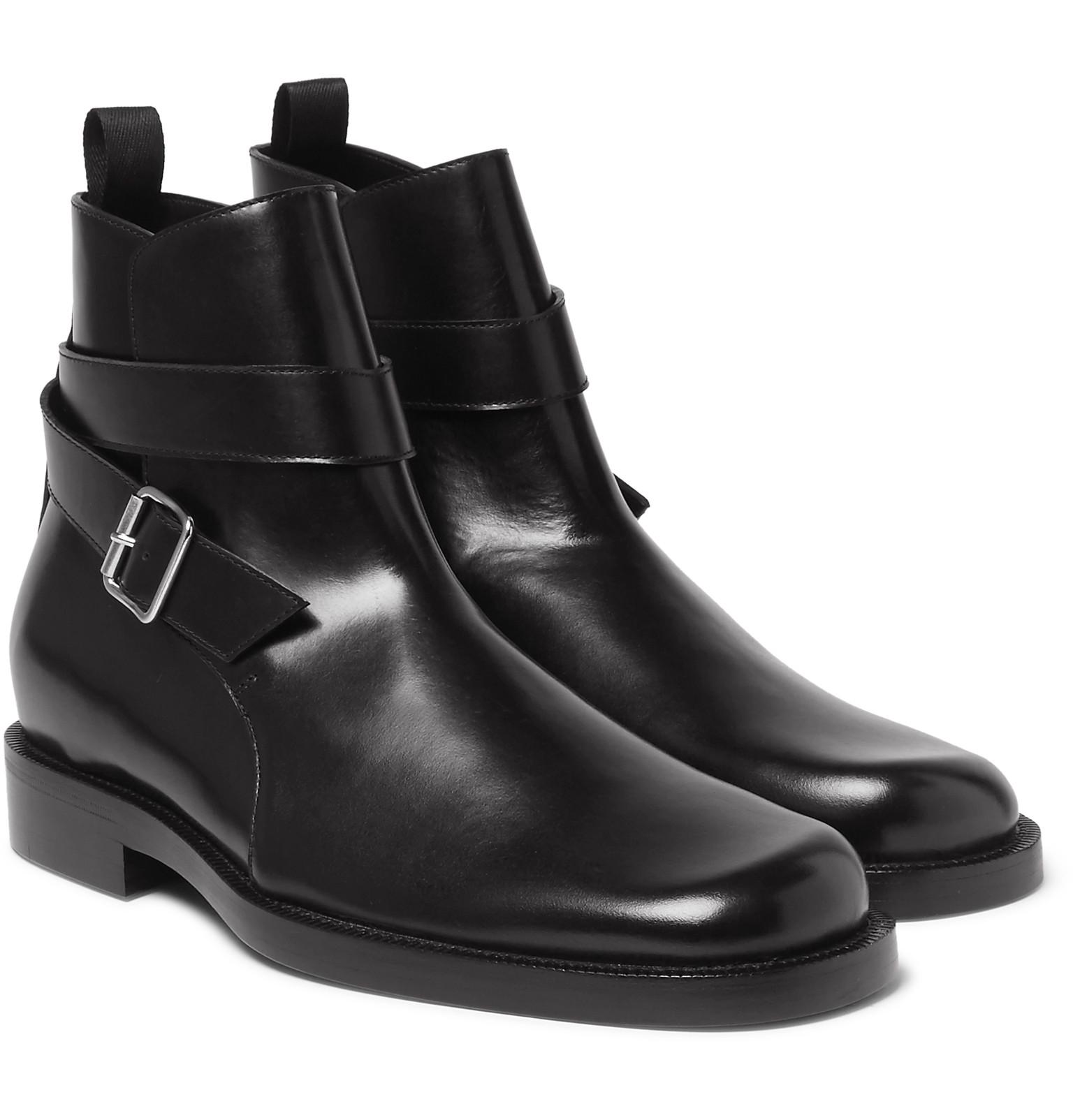 Lyst - Balenciaga Leather Jodhpur Boots in Black for Men