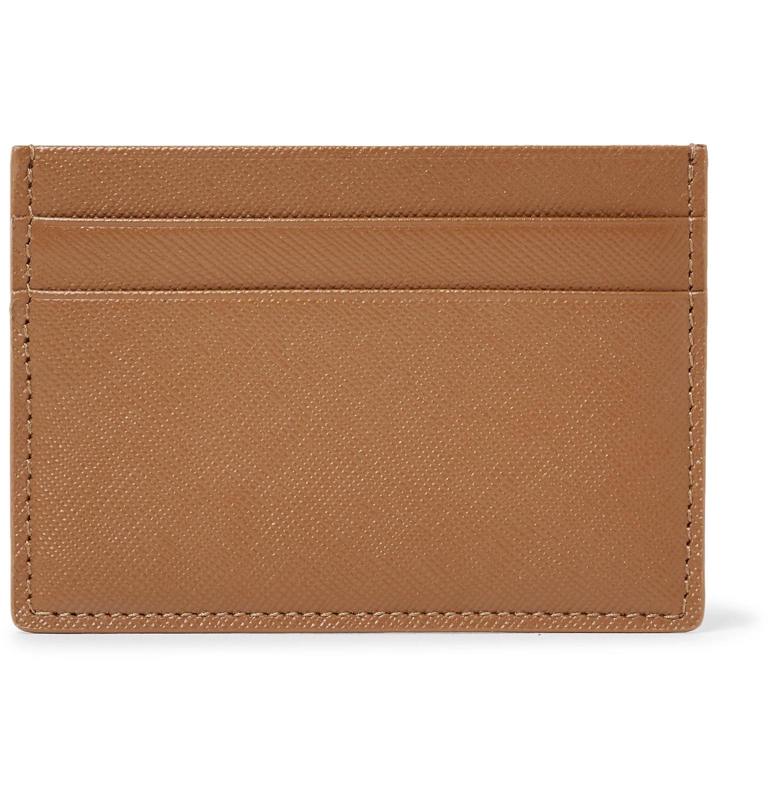 Common Projects Cross-grain Leather Cardholder in Brown for Men - Lyst