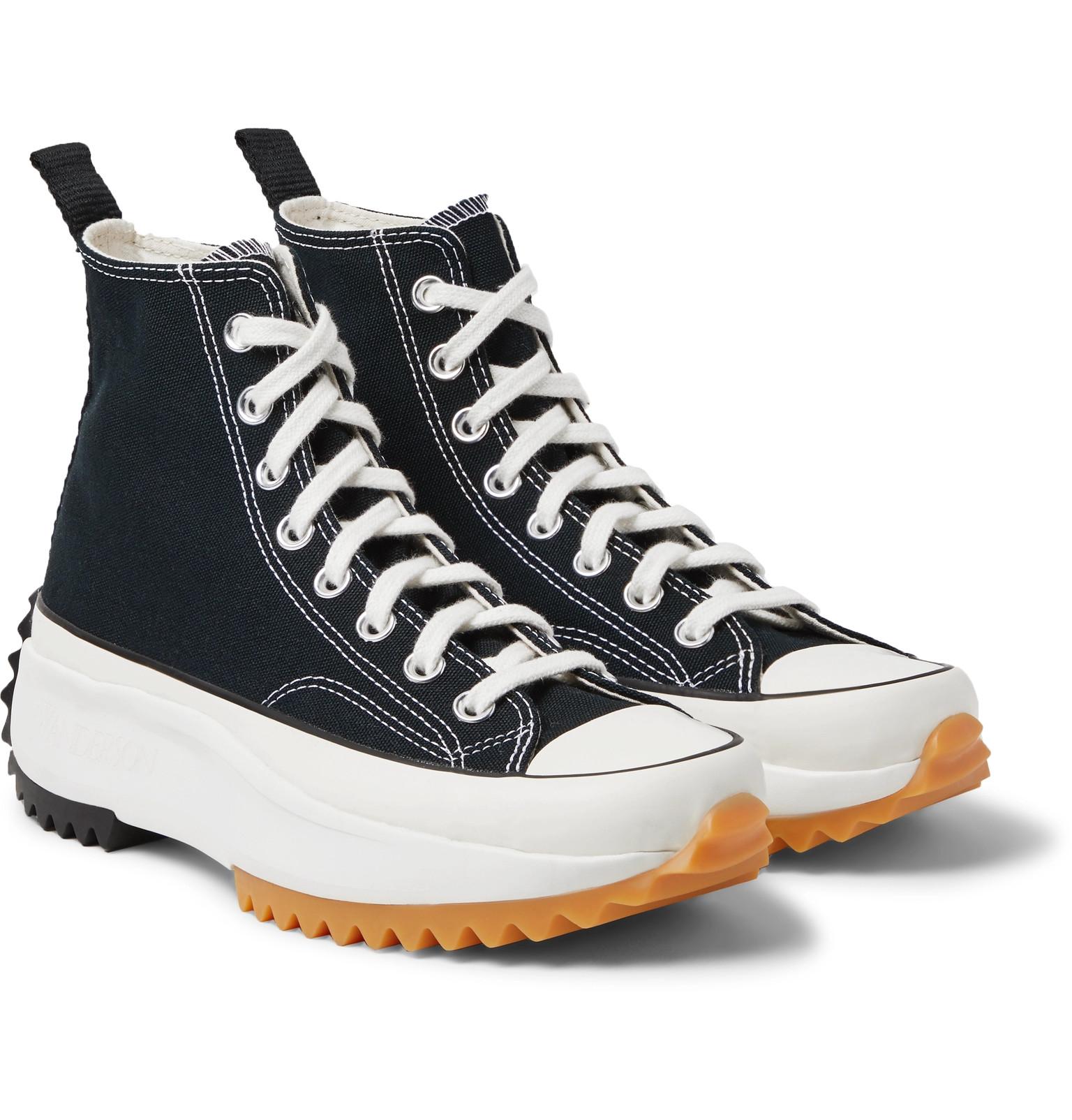 Converse Jw Anderson Run Star Canvas High-top Sneakers in Black for Men ...