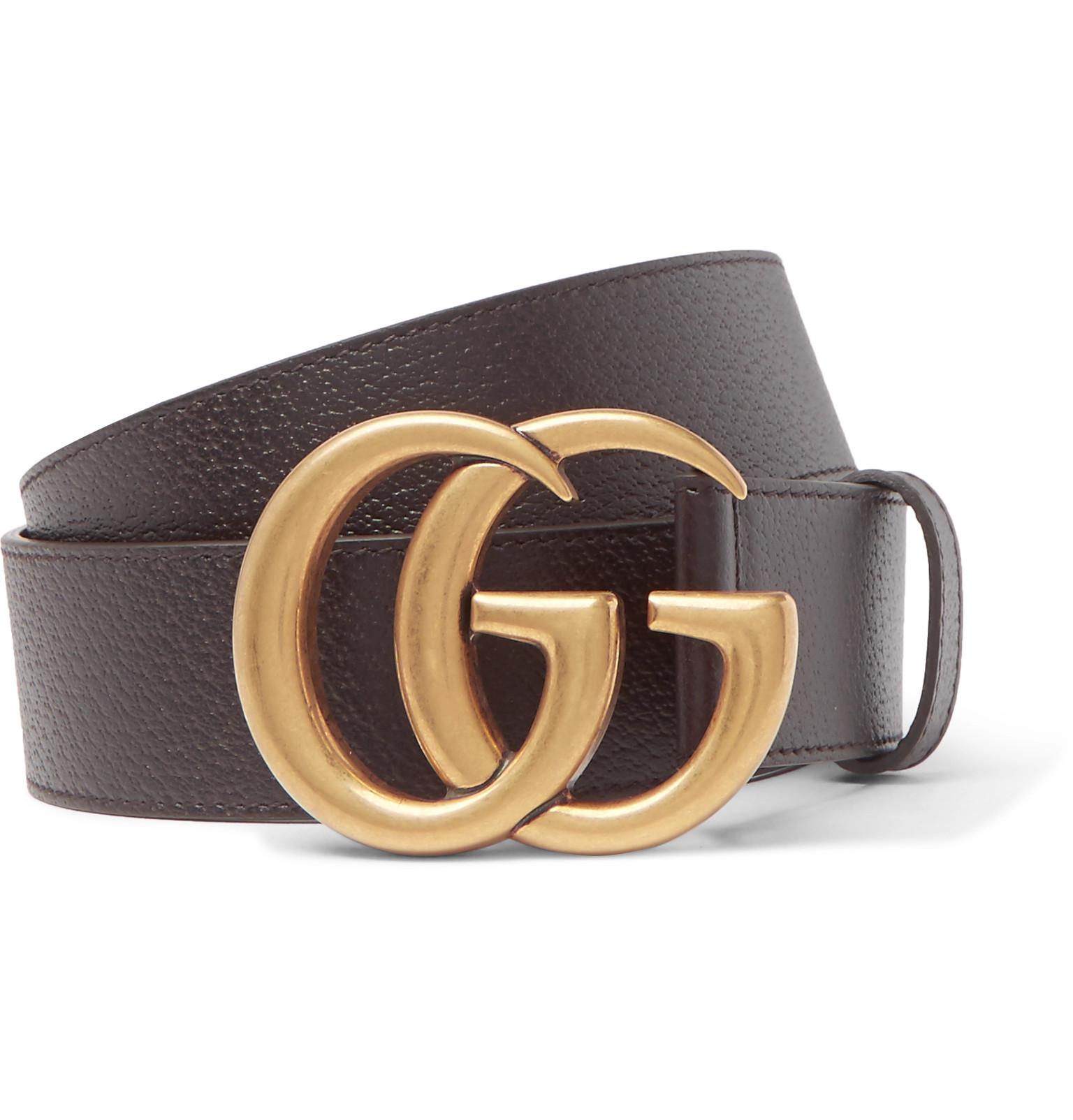 Lyst - Gucci - 4cm Brown Full-grain Leather Belt - Dark Brown in Brown